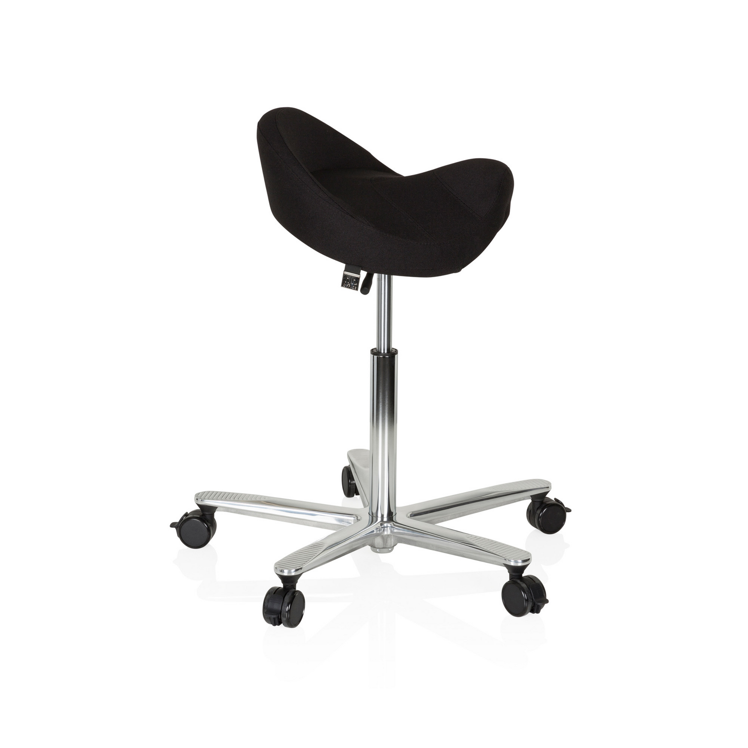 B-Ware Hjh Office Arbeitstuhl Sitzhocker Sattel Stuhl Schwarz Hocker Rollhocker - 4251084668242