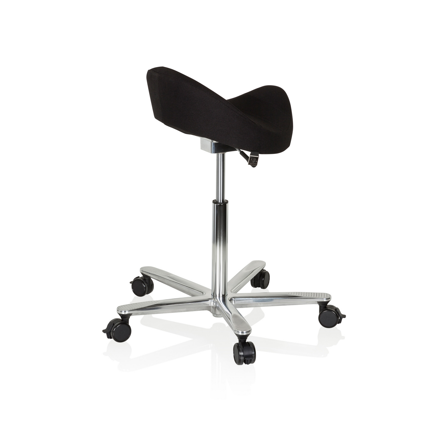 B-Ware Hjh Office Arbeitstuhl Sitzhocker Sattel Stuhl Schwarz Hocker Rollhocker - 4251084668242