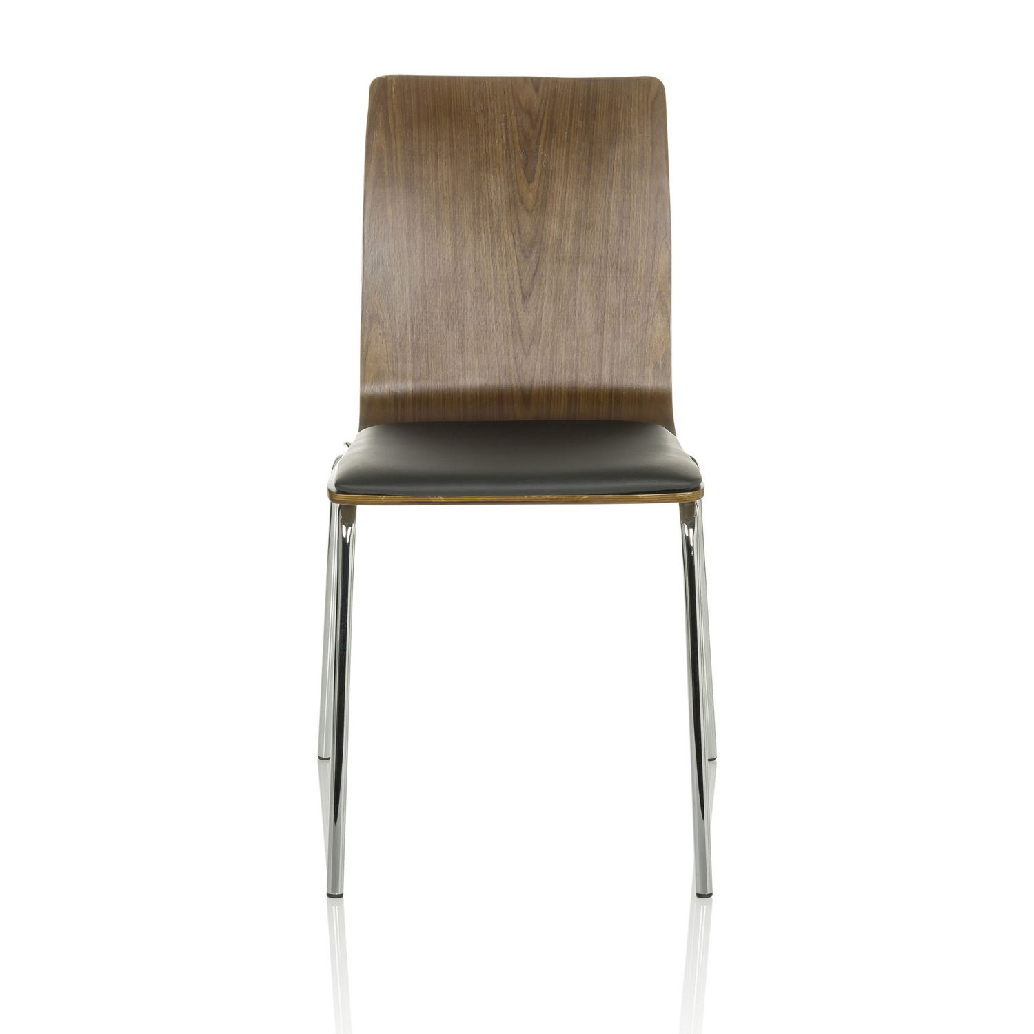 B-Ware Hjh Office Peria Konferenzstuhl Besucherstuhl Stuhl Holzschale Walnuss Schwarz - 4064323035091