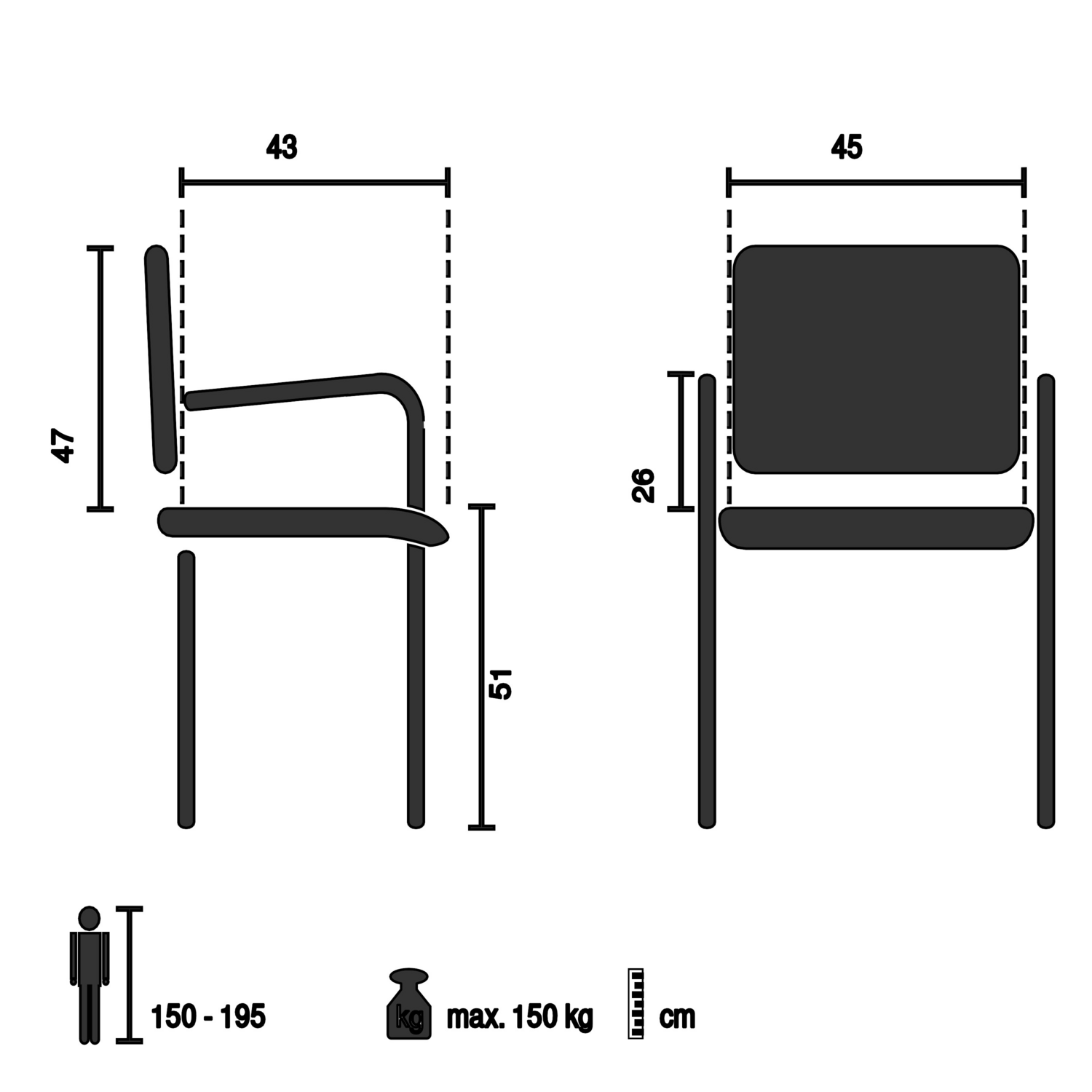 B-Ware Hjh Office Priority Ii W Stuhl Konferenzstuhl Klappstuhl Netzstoff Pu Grau - 4064323036135