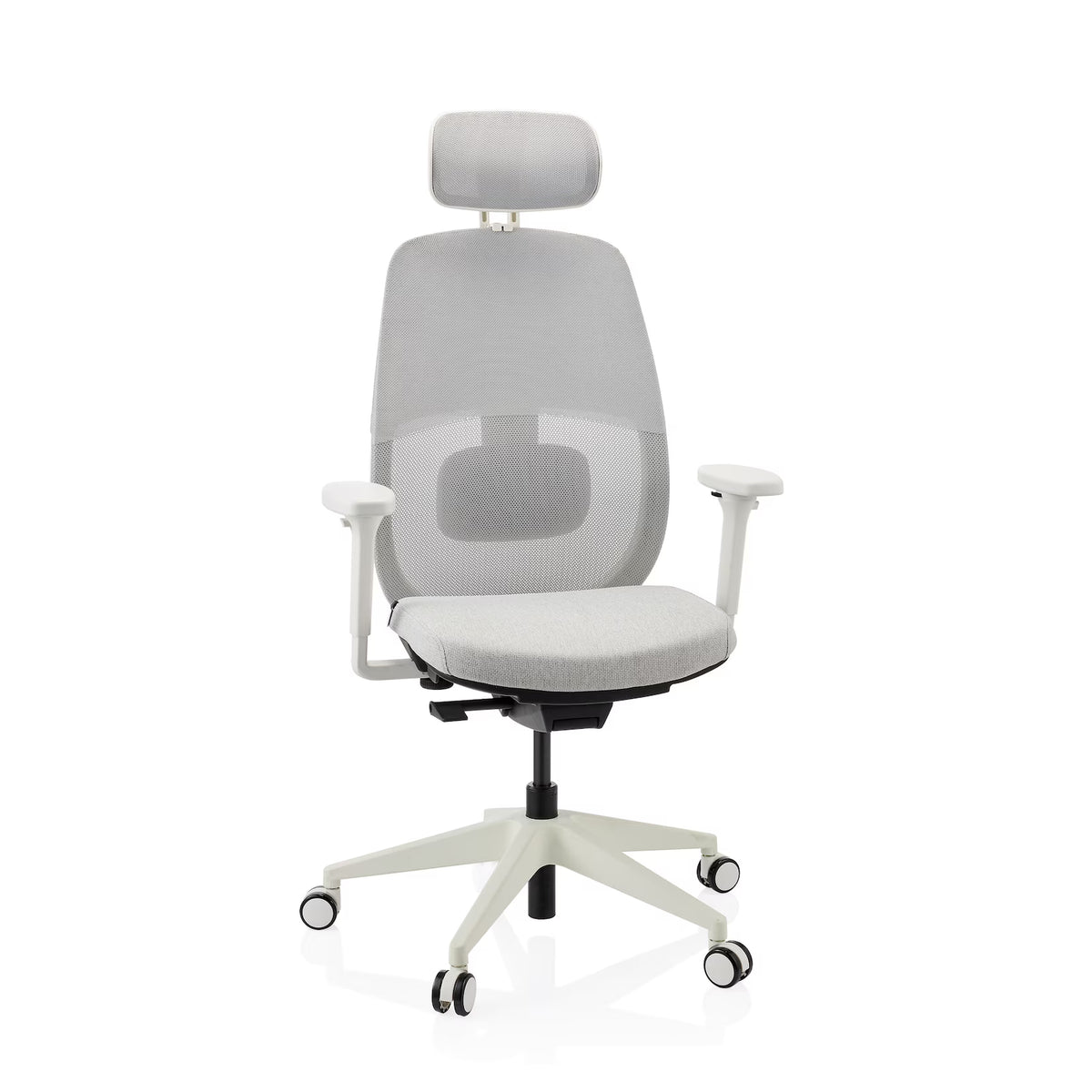 hjh OFFICE Bürostuhl Drehstuhl Schreibtischstuhl Netzstoff Armlehnen grau - 4064323109242