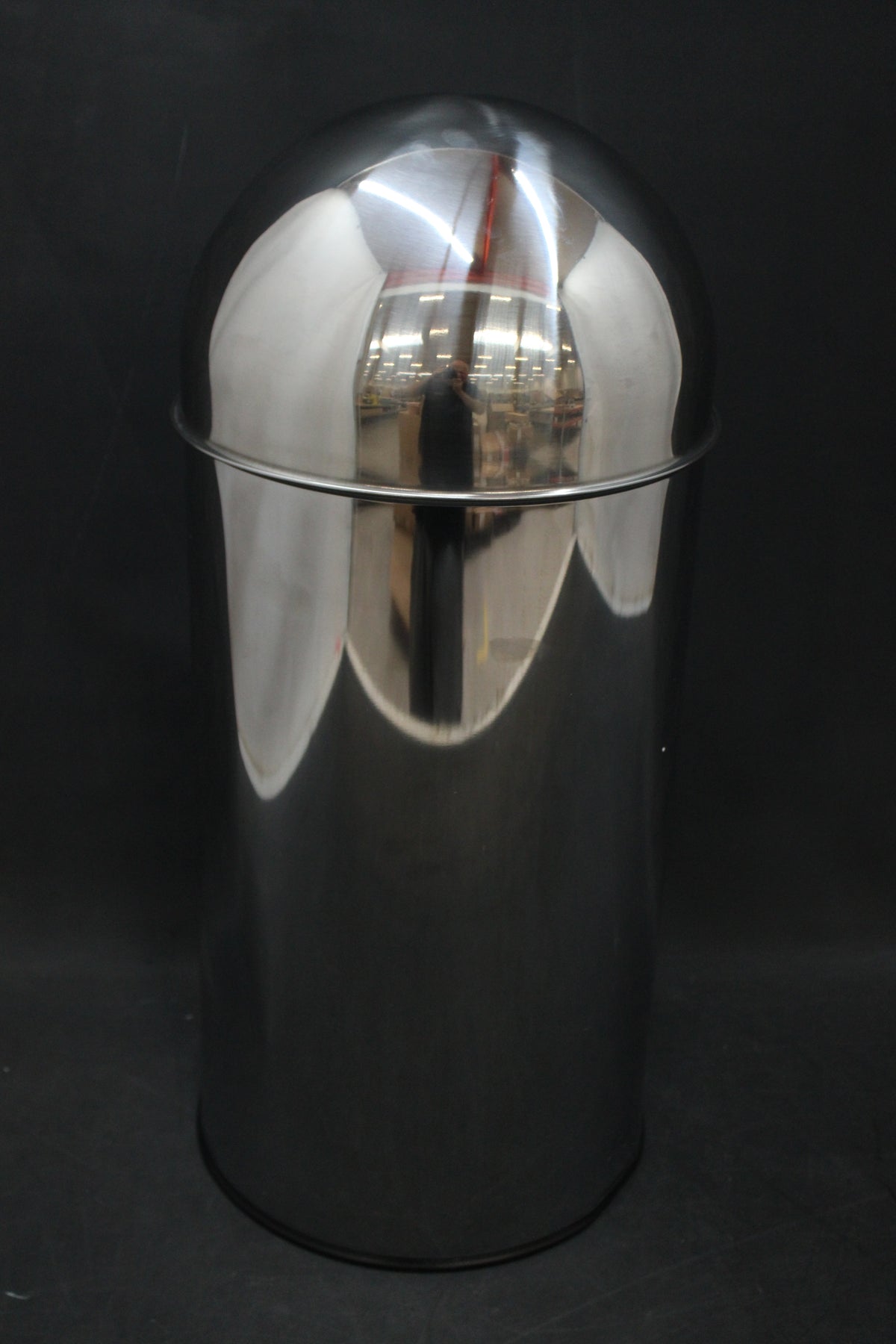 hjh OFFICE Abfallsammler Mülleimer chrom Push 35L Inneneimer Mülltrennung - 4251084668884