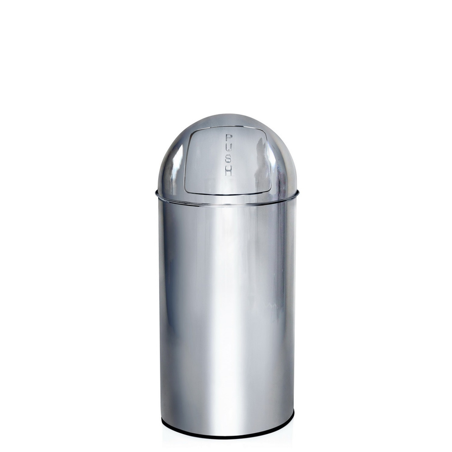 Hjh Office Abfallsammler Mülleimer Chrom Push 35 L Inneneimer Mülltrennung B-Ware - 4251084668884