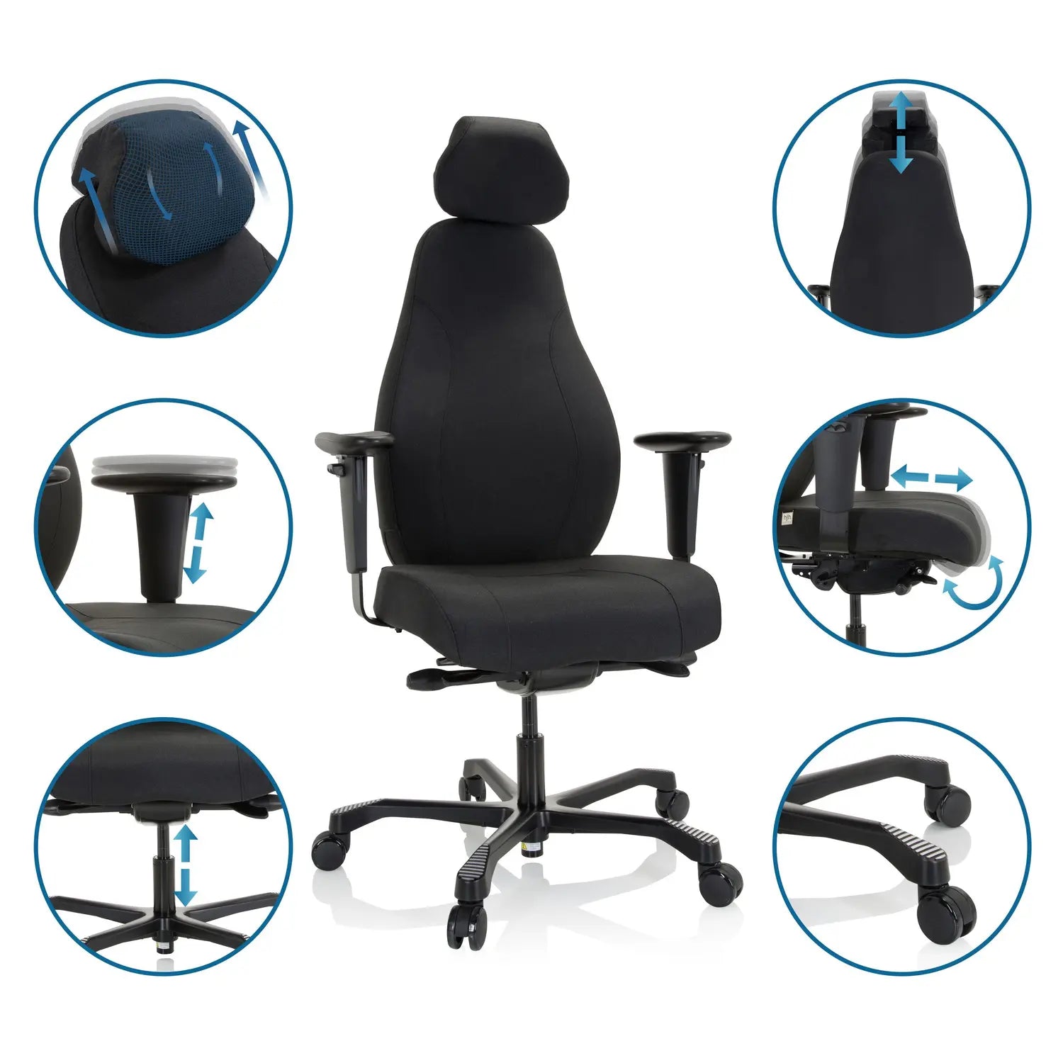 B-Ware Hjh Office Resistio Xxl Chefsessel Bürostuhl Drehstuhl Schwarz Ergonomisch - 4064323013563