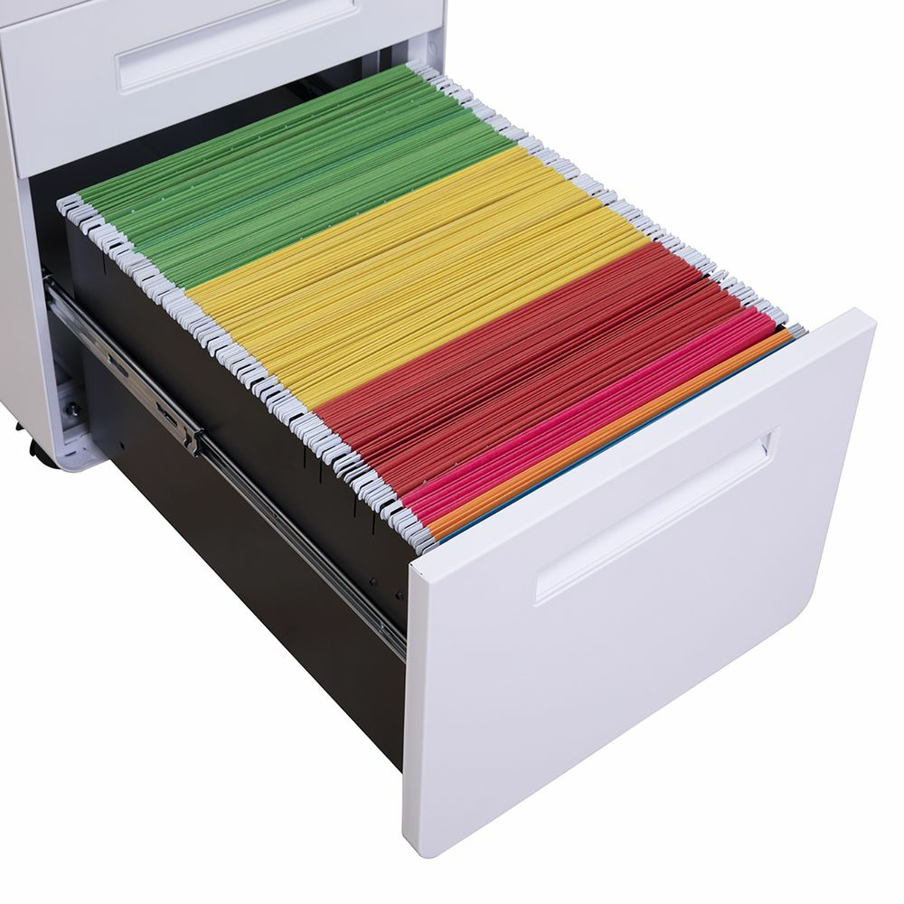 Hjh Office Rollcontainer Color Plus I Metall Weiß Schreibtisch B-Ware - 4064323002192