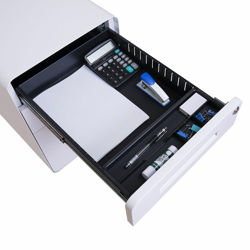 Hjh Office Rollcontainer Color Plus I Metall Weiß Schreibtisch B-Ware - 4064323002192