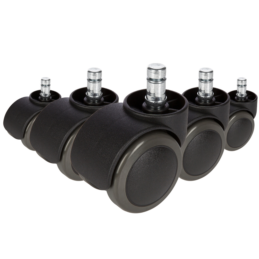 B-Ware Hjh Office Hartbodenrollen Ersatzrollen Stuhlrollen Schwarz 11mm 50mm 5er818