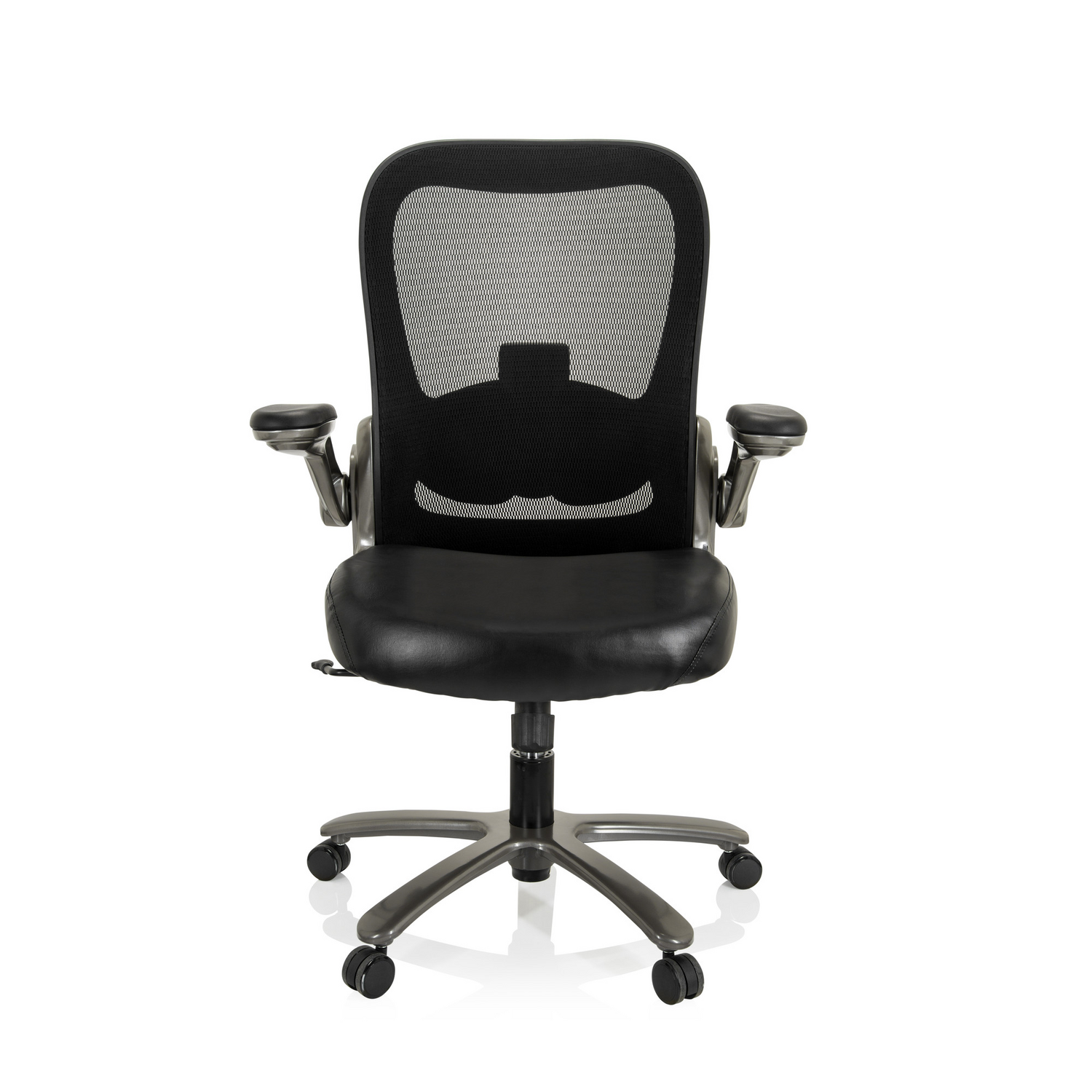 B-Ware Hjh Office Bürostuhl Stuhl Xxl Netzstoff Kunstleder Schwarz Lordosenstütze - 4064323017172