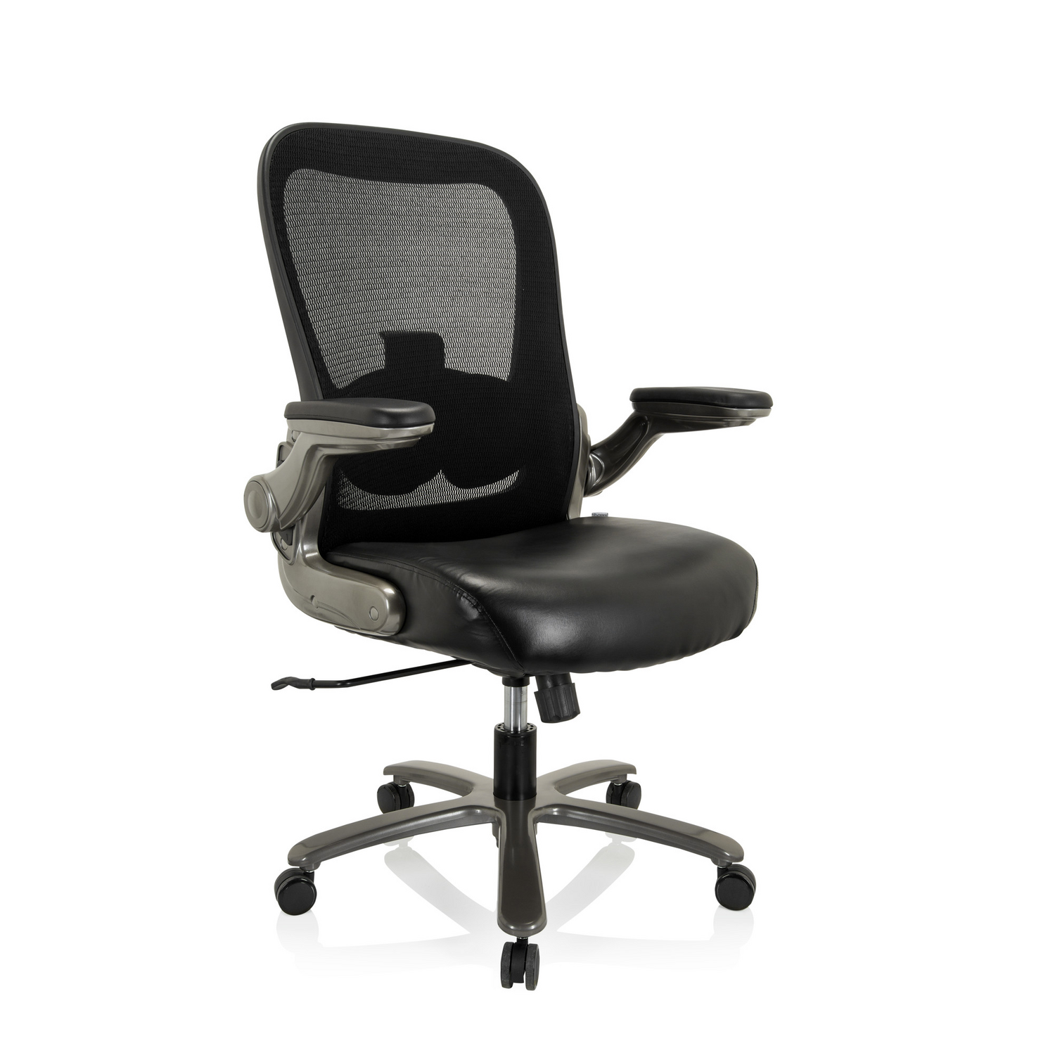 B-Ware Hjh Office Bürostuhl Stuhl Xxl Netzstoff Kunstleder Schwarz Lordosenstütze - 4064323017172