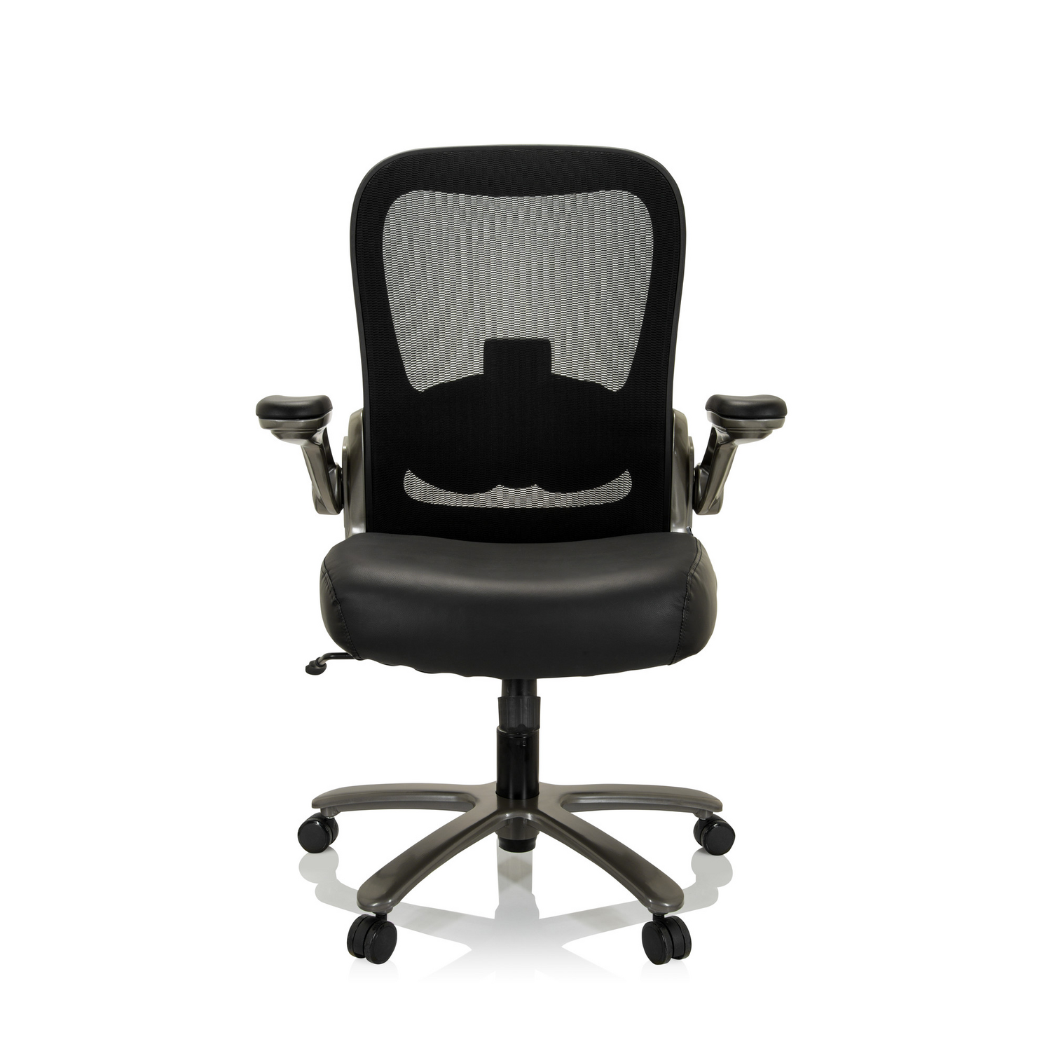 B-Ware Hjh Office Bürostuhl Drehstuhl Instructor Xxl Netzstoff Leder Schwarz 220kg - 4064323017257