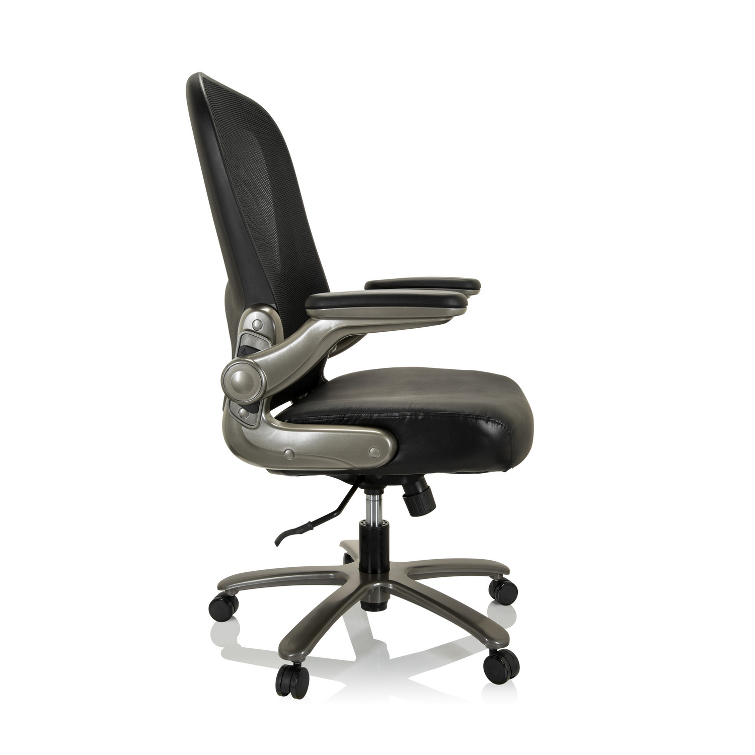 B-Ware Hjh Office Bürostuhl Drehstuhl Instructor Xxl Netzstoff Leder Schwarz 220kg - 4064323017257