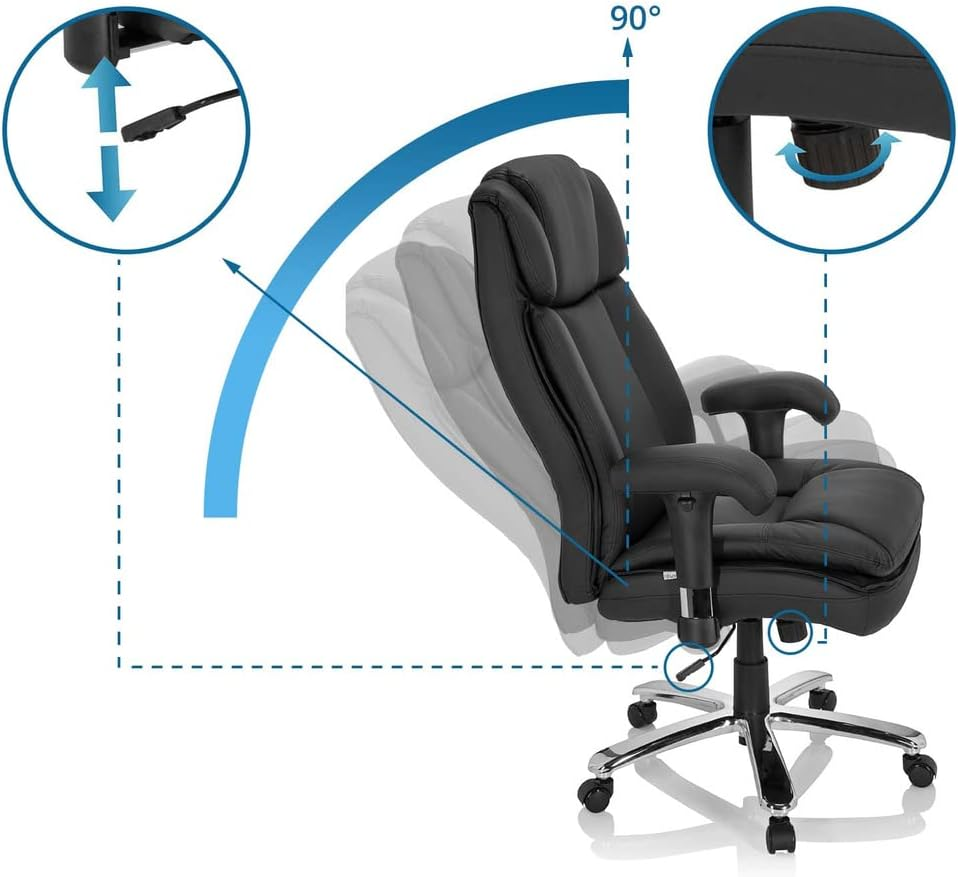 B-Ware Hjh Office Schwerlaststuhl Bürostuhl Builder Xxl Computerstuhl I Stoff Schwarz - 4064323017325