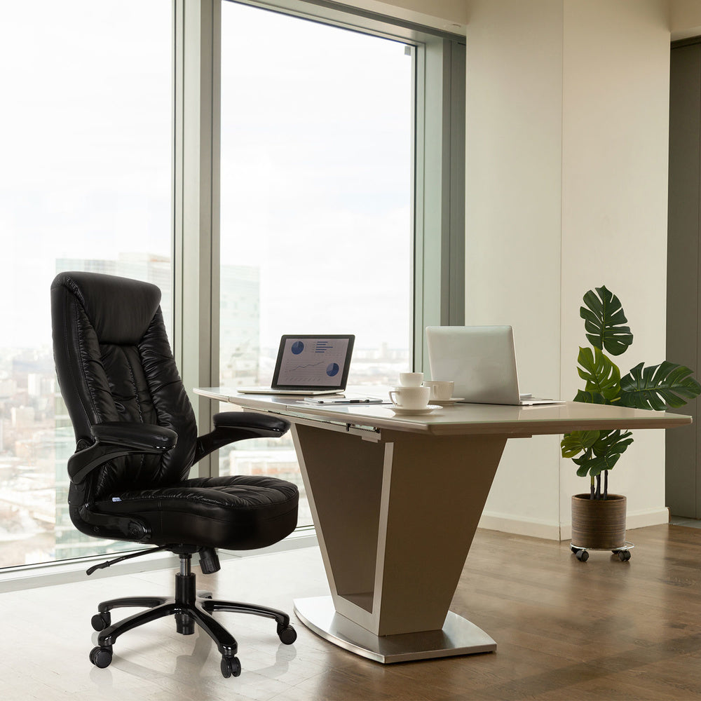 hjh OFFICE Schwerlaststuhl INSTRUCTOR III XXL Kunstleder schwarz 220kg belastbar - 4064323017493