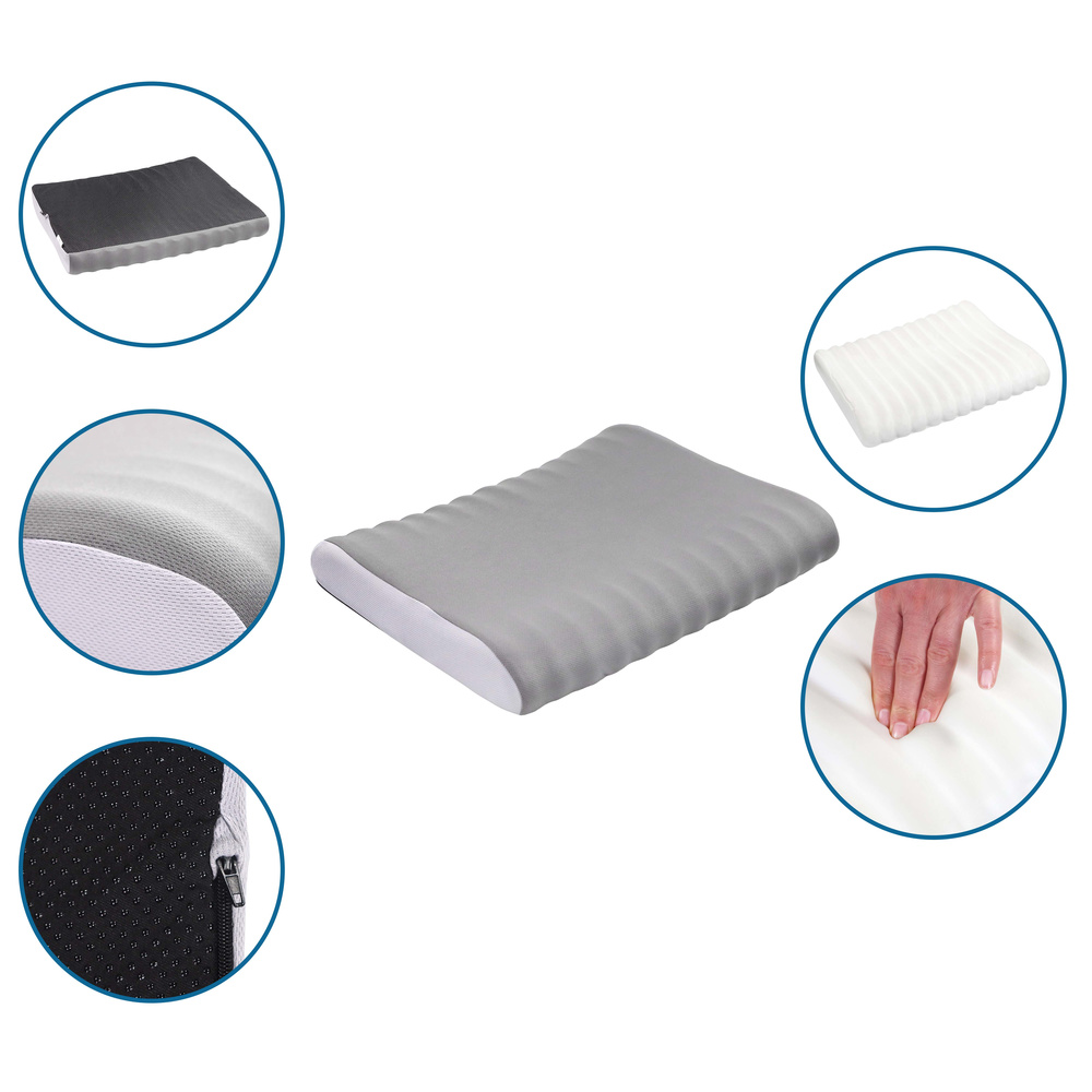 B-Ware Hjh Office Sitzkissen Deko Kissen Stuhlauflage Schaum Mesh Memory Foam Grau - 4064323036791