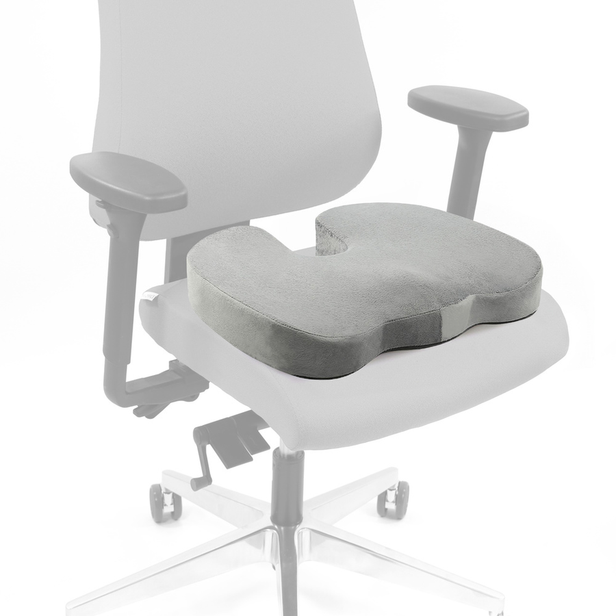 Hjh Office Sitzkissen Kissen Schaum Gel Velours Grau Abnehmbar Waschbar Memory B-Ware - 4064323036821