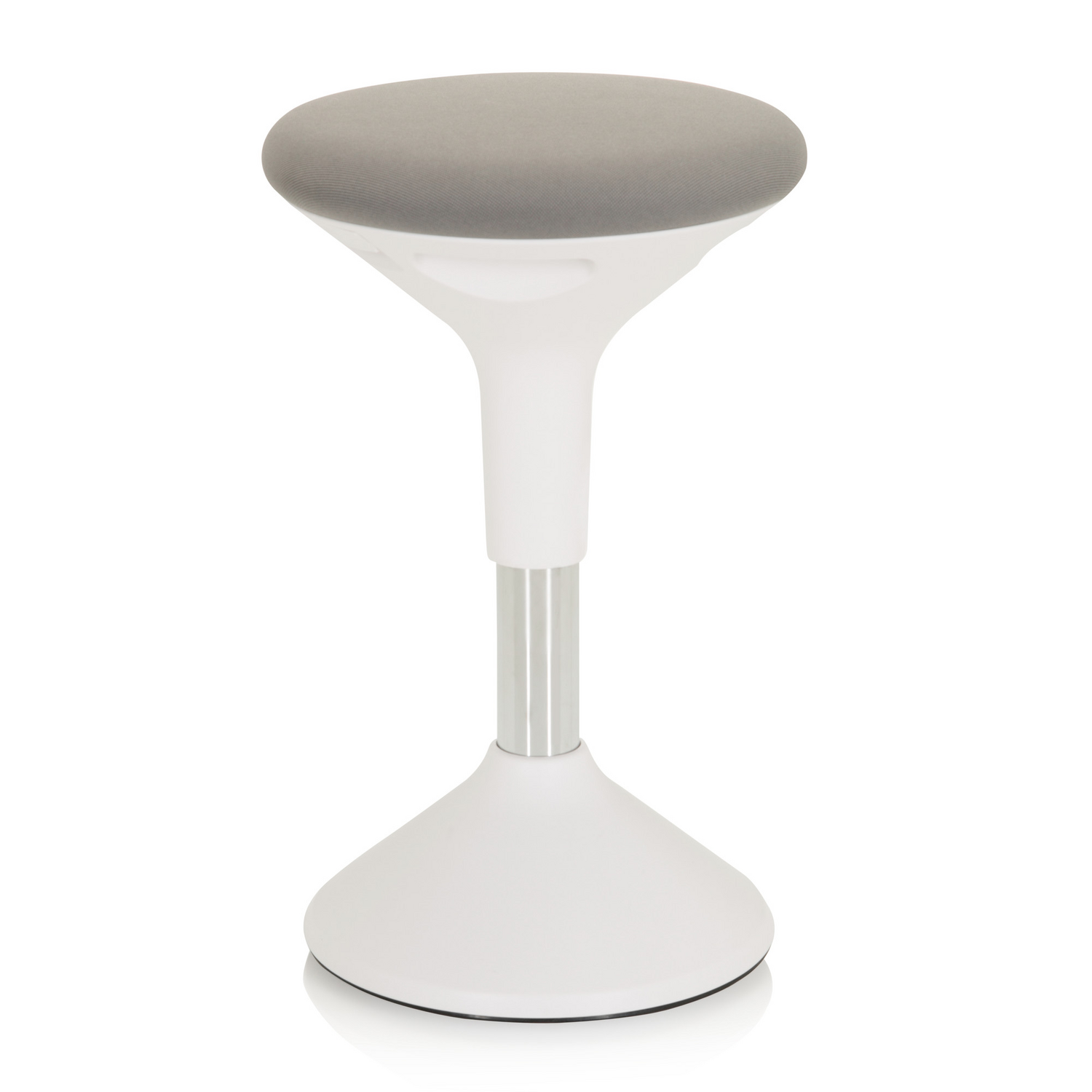 B-Ware Hjh Office Stehhocker Stehhilfe Hocker Balance Sit Ii W Stoff Weiß Grau - 4064323014867
