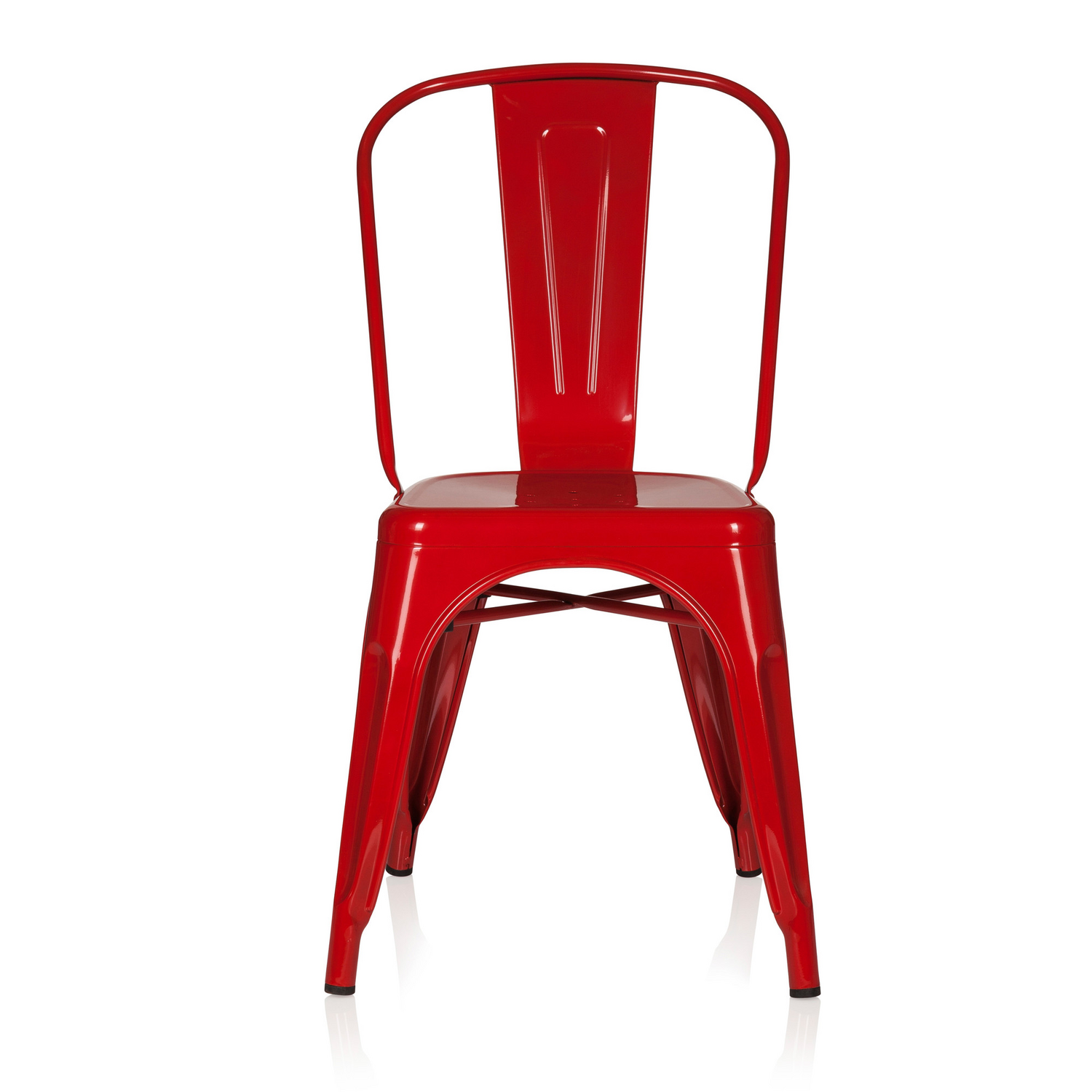 B-Ware Hjh Office Stuhl Sitzgelegenheit Bistrostuhl Vantaggio Comfort Metallic Rot - 4251084662356
