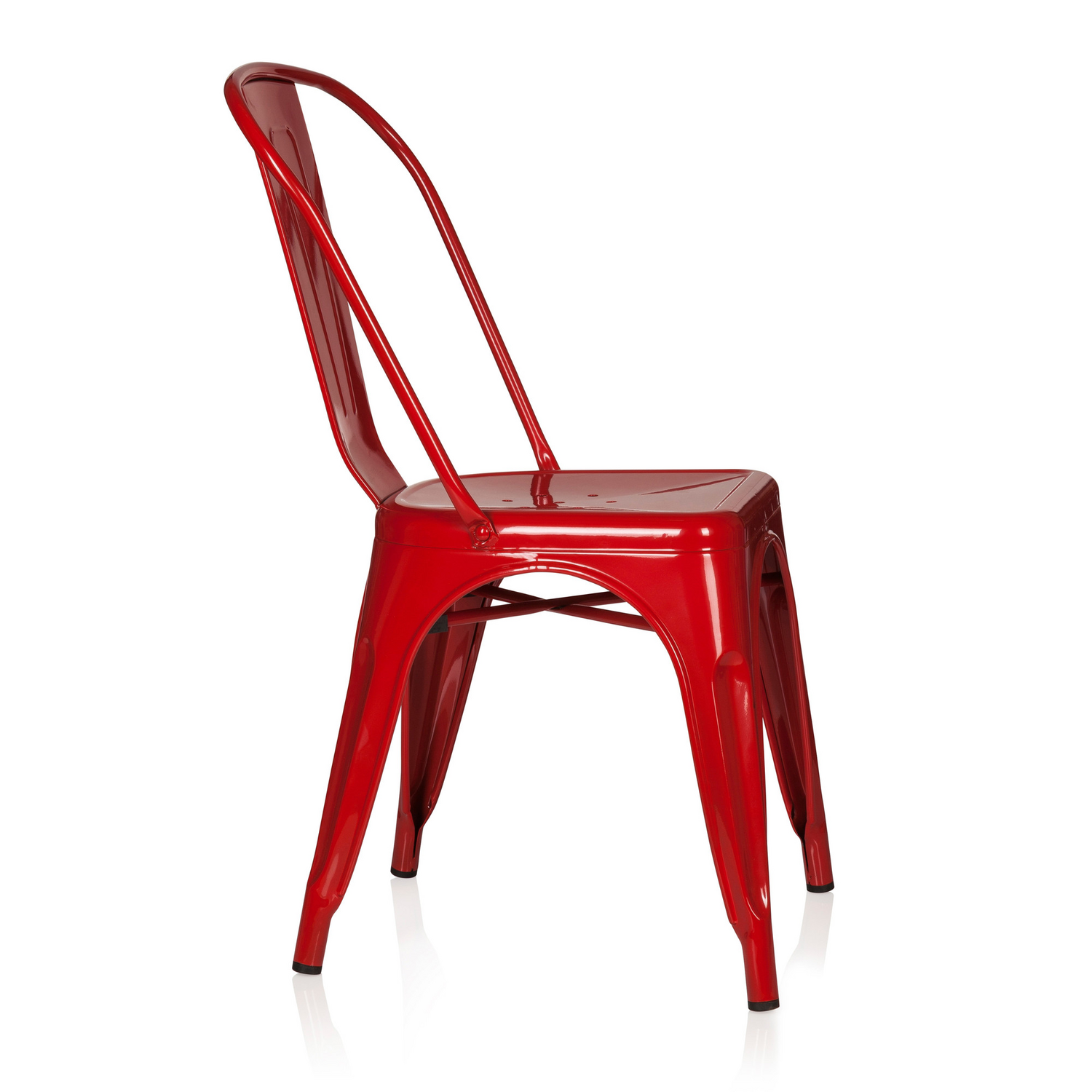 B-Ware Hjh Office Stuhl Sitzgelegenheit Bistrostuhl Vantaggio Comfort Metallic Rot - 4251084662356