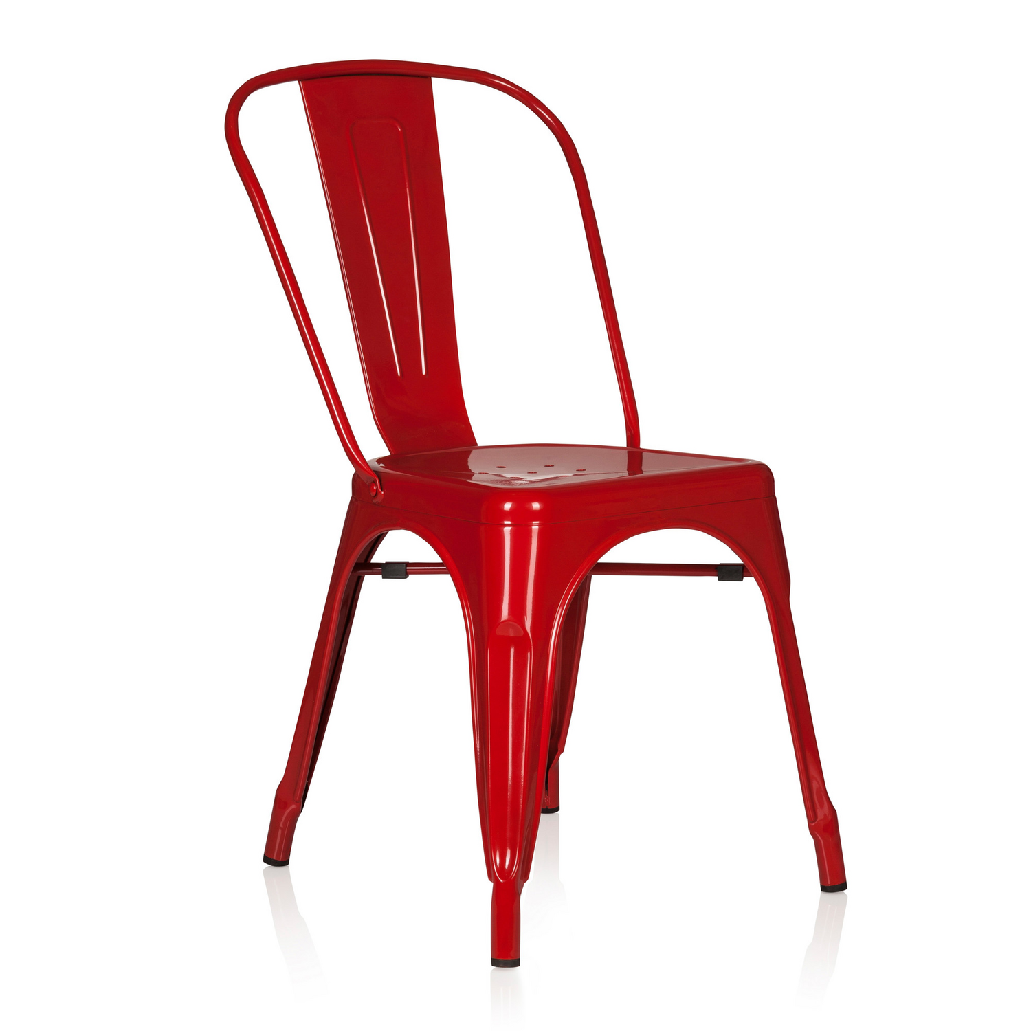 B-Ware Hjh Office Stuhl Sitzgelegenheit Bistrostuhl Vantaggio Comfort Metallic Rot - 4251084662356