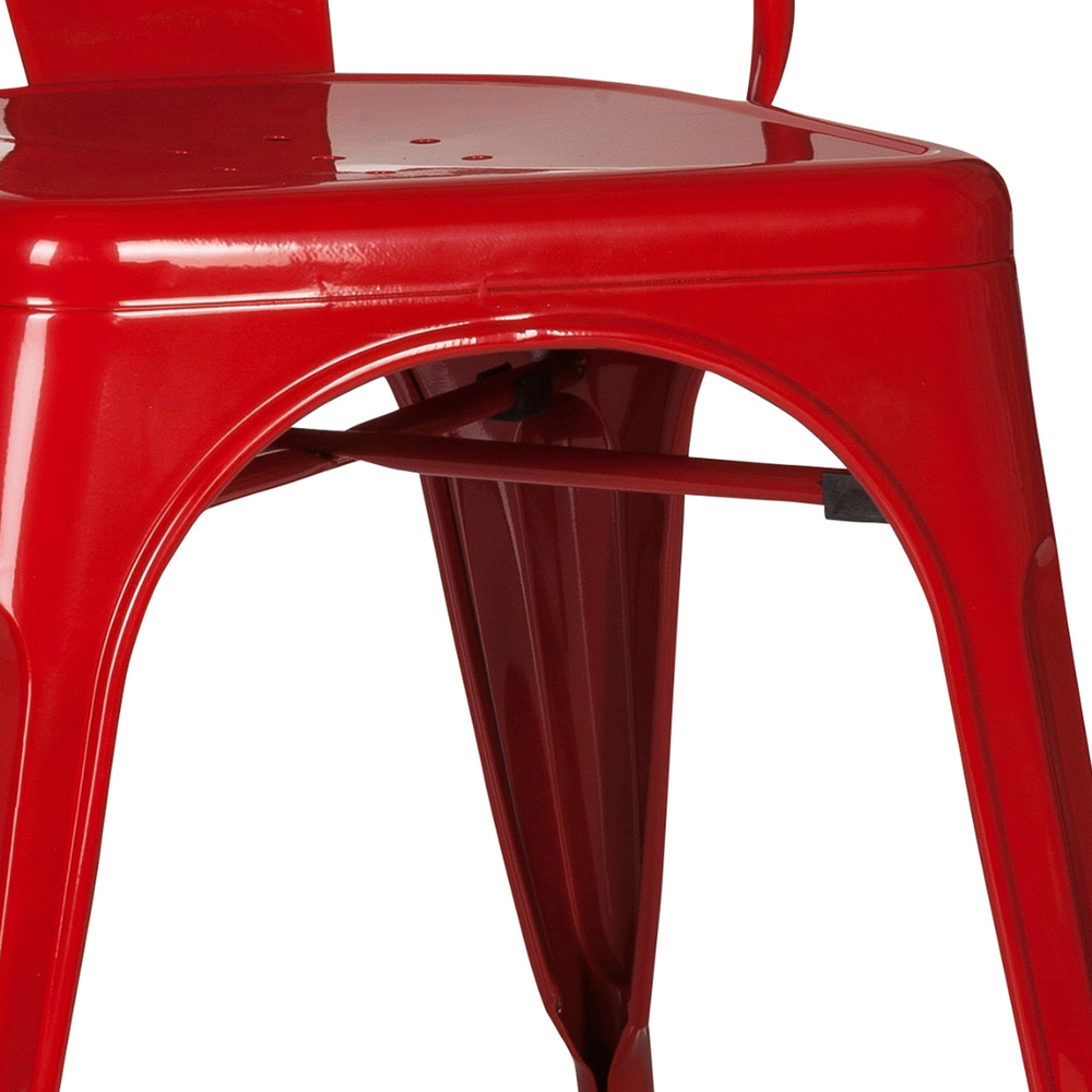 B-Ware Hjh Office Stuhl Sitzgelegenheit Bistrostuhl Vantaggio Comfort Metallic Rot - 4251084662356