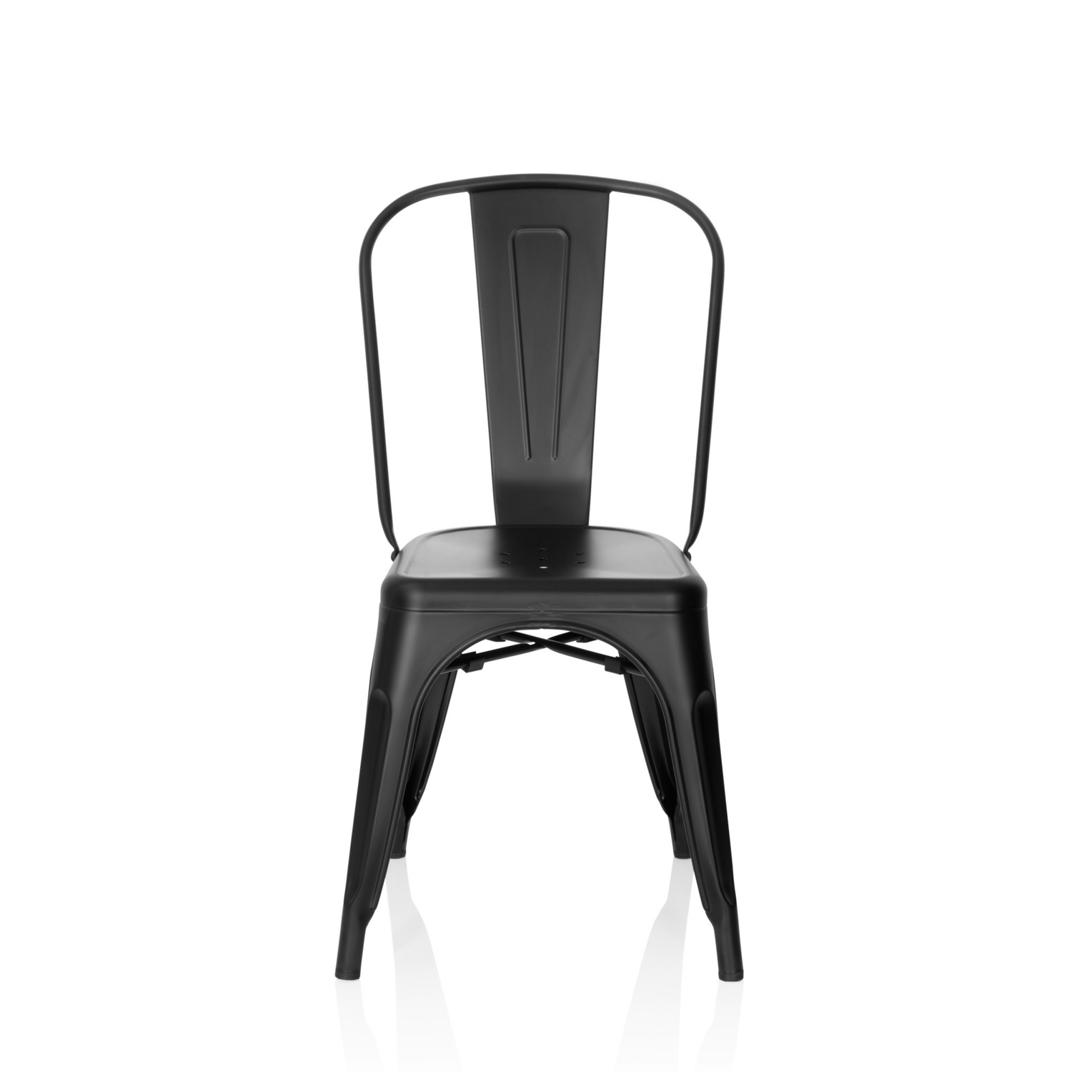 Hjh Office Stuhl Sitzgelegenheit Bistrostuhl Vantaggio Brush Schwarz B-Ware - 4251084671181