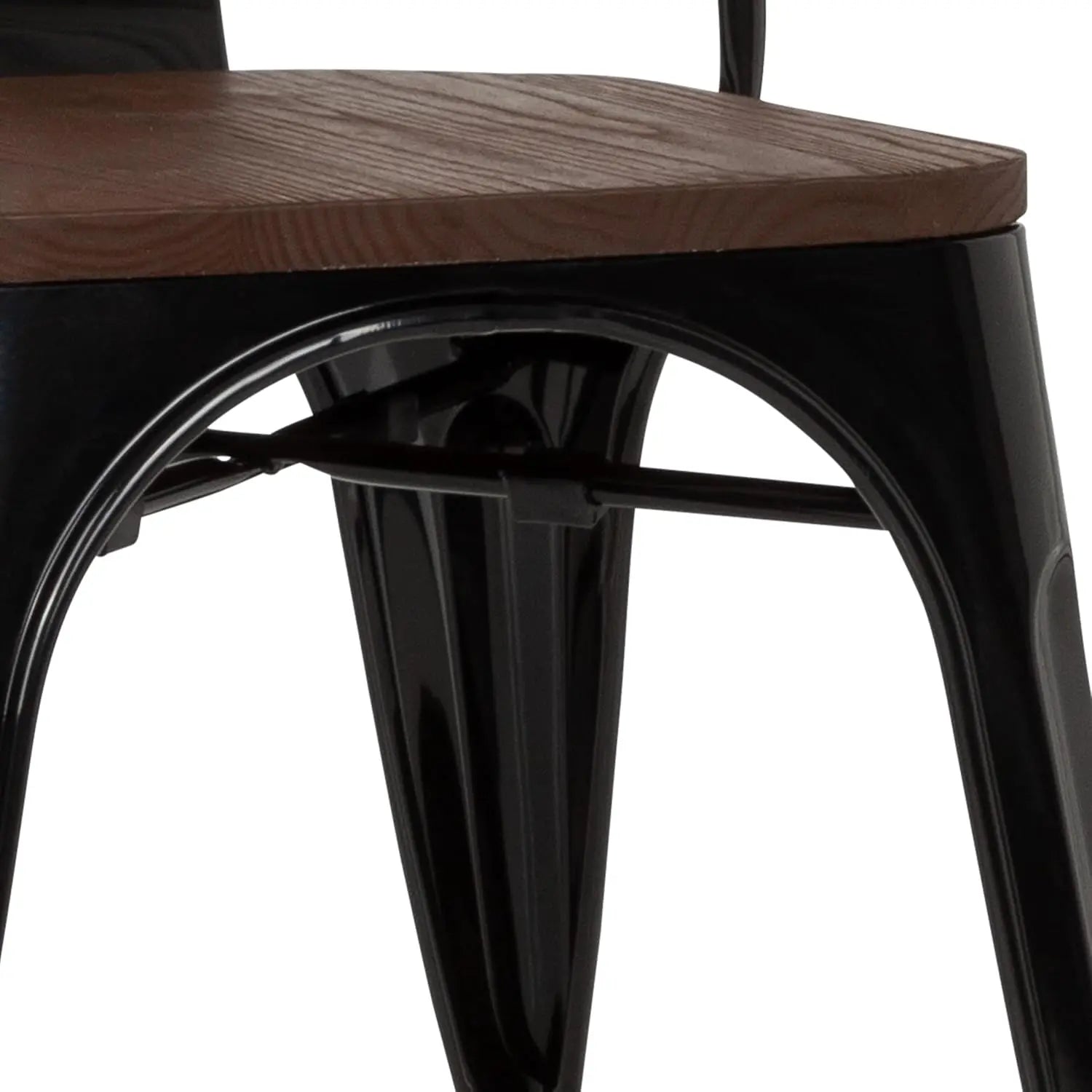 B-Ware Hjh Office Stuhl Hocker Vantaggio Comfort W Schwarz Stahl Ulmenholz Stapelbar  - 4251084680527