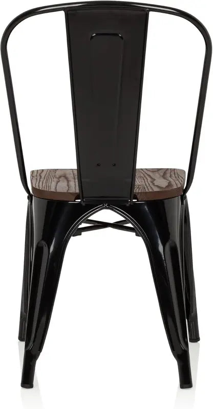 B-Ware Hjh Office Stuhl Hocker Vantaggio Comfort W Schwarz Stahl Ulmenholz Stapelbar  - 4251084680527