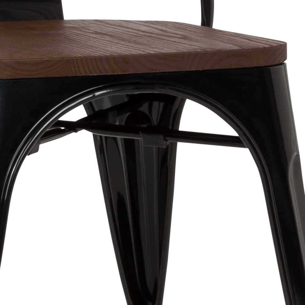 B-Ware Hjh Office Stuhl Vantaggio Comfort Schwarz Echtholz Dunkel 752 - 4251084680527