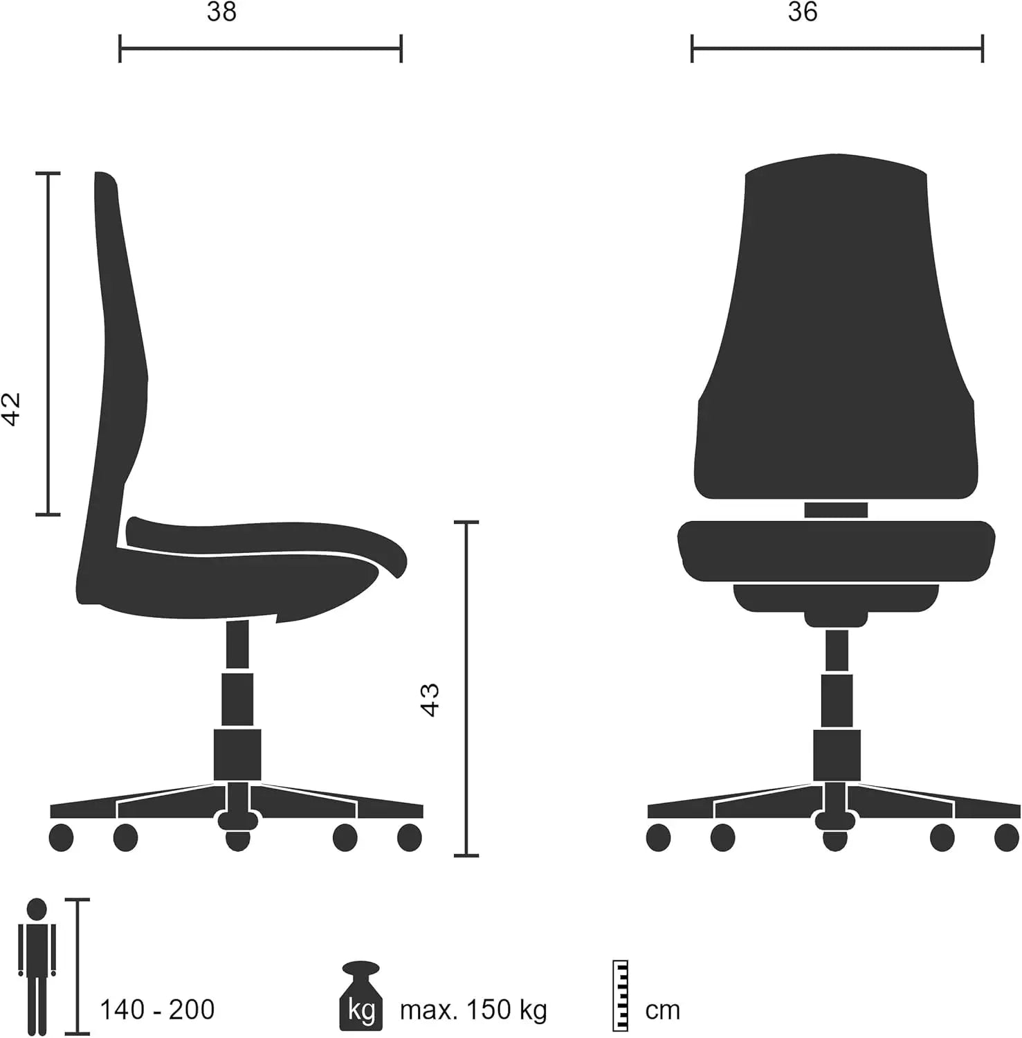 B-Ware Hjh Office Stuhl Hocker Vantaggio Comfort W Schwarz Stahl Ulmenholz Stapelbar  - 4251084680527