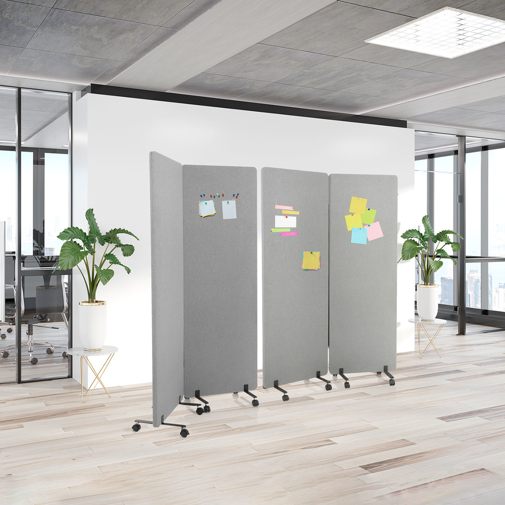 B-Ware Hjh Office Trennwand 2er Flexmiut Panel Sichtschutz Akustikwand Pet Polyester - 4251084679927