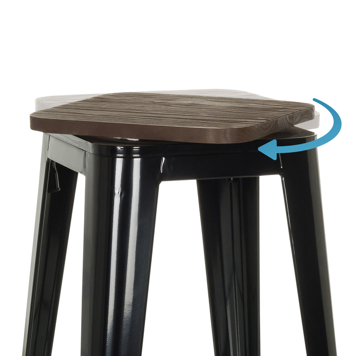 Hjh Office Vantaggio High Ws Metallic Sitz Echtholz Drehbar Siehe Text/Foto B-Ware