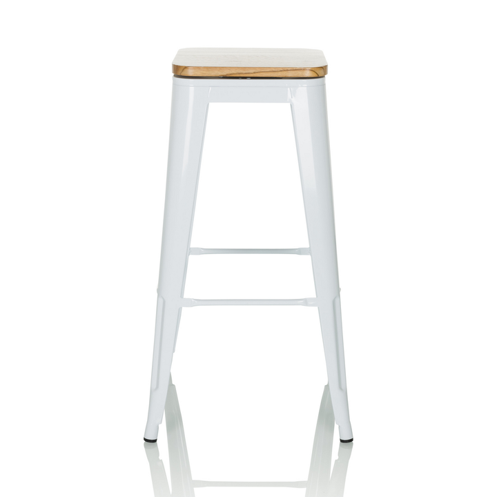 Hjh Office Vantaggio High Ws Metallic Weiß Sitz Echtholz Drehbar 2 Stück B-Ware - 4064323037637