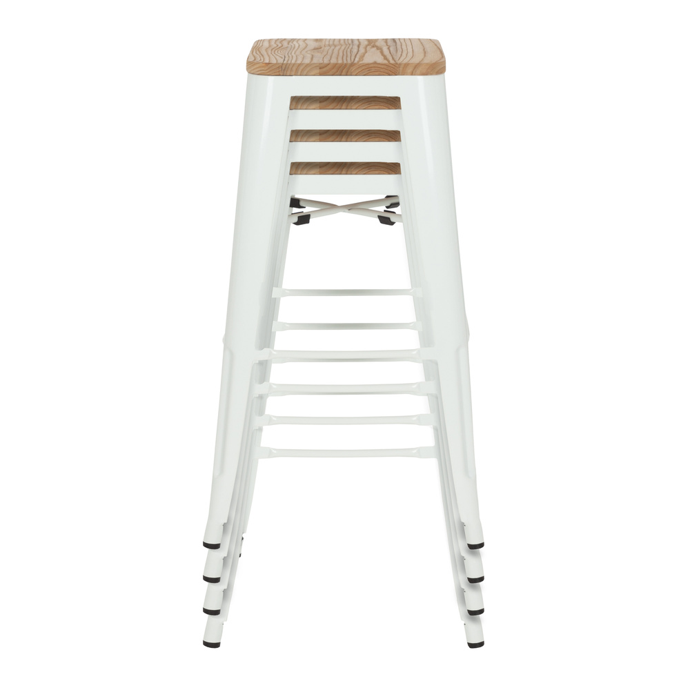 B-Ware Hjh Office Vantaggio High W Echtholz Barhocker Hocker Barsitz Stapelhocker Sitz - 4251084680510