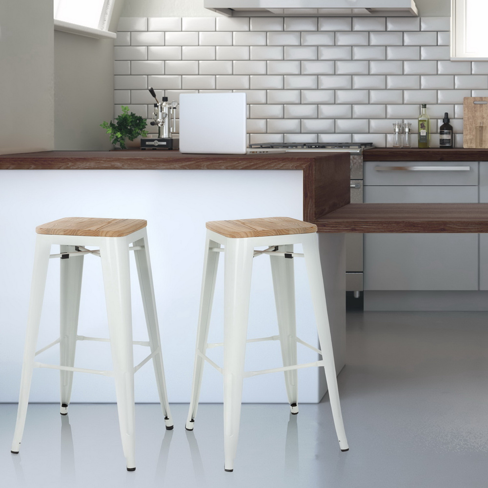 B-Ware Hjh Office Vantaggio High W Echtholz Barhocker Hocker Barsitz Stapelhocker Sitz - 4251084680510