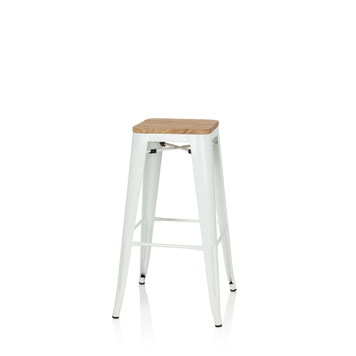 B-Ware Hjh Office Vantaggio High W Echtholz Barhocker Hocker Barsitz Stapelhocker Sitz - 4251084680510