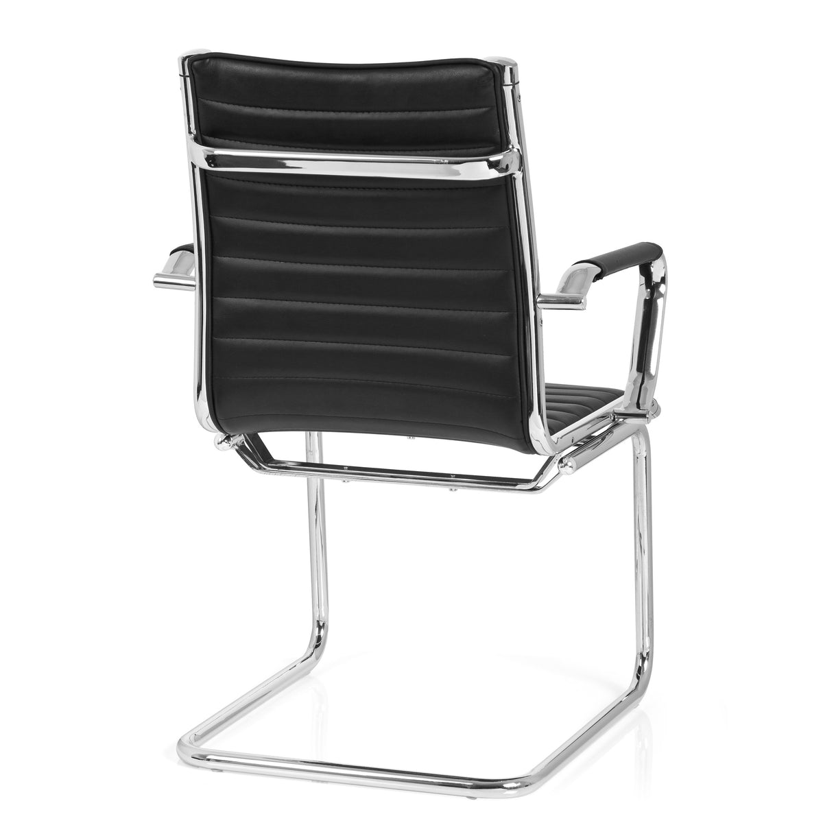 hjh OFFICE Besucherstuhl Konferenzstuhl Stuhl Schwarz Armlehnen Sitz - 4260354054029