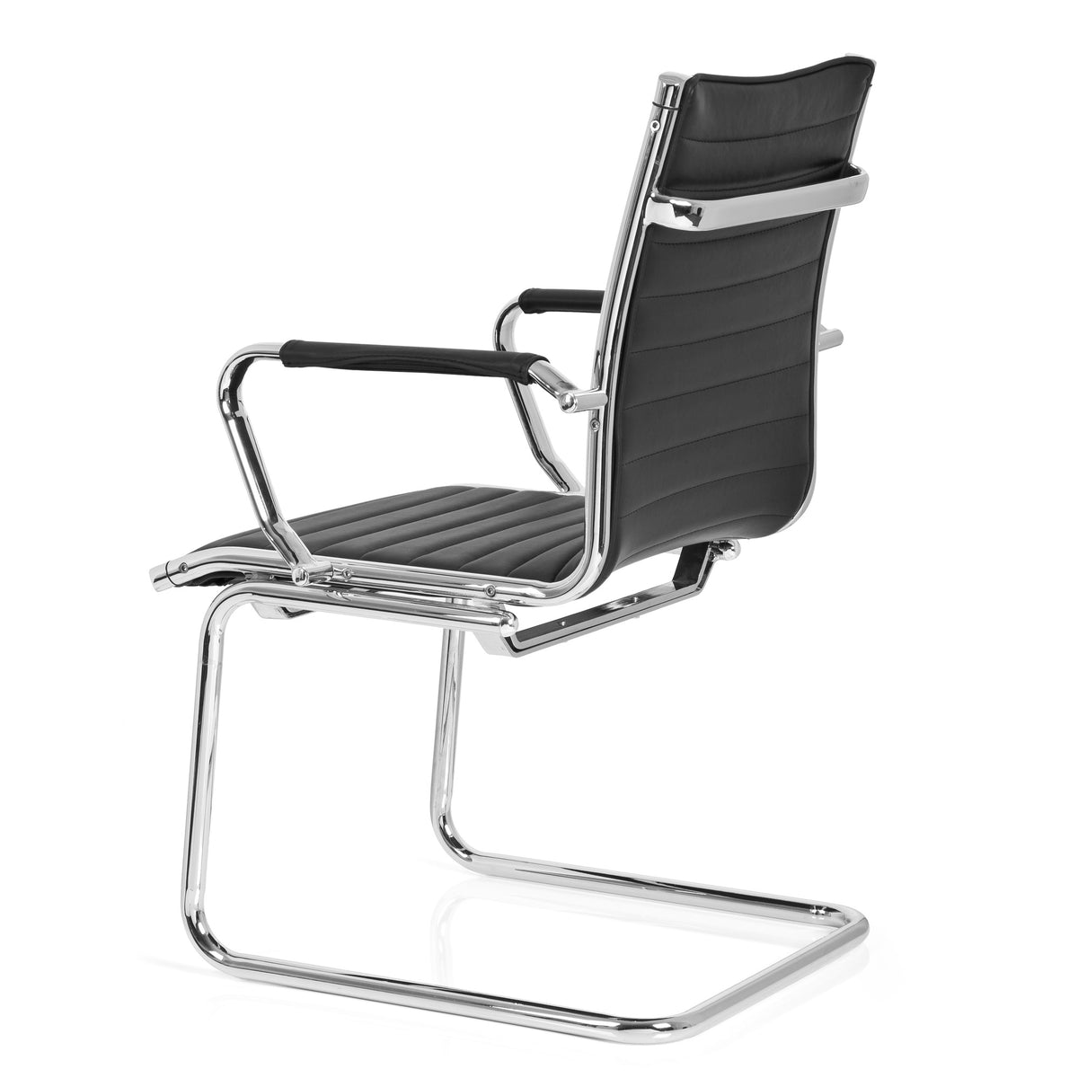 hjh OFFICE Besucherstuhl Konferenzstuhl Stuhl Schwarz Armlehnen Sitz - 4260354054029