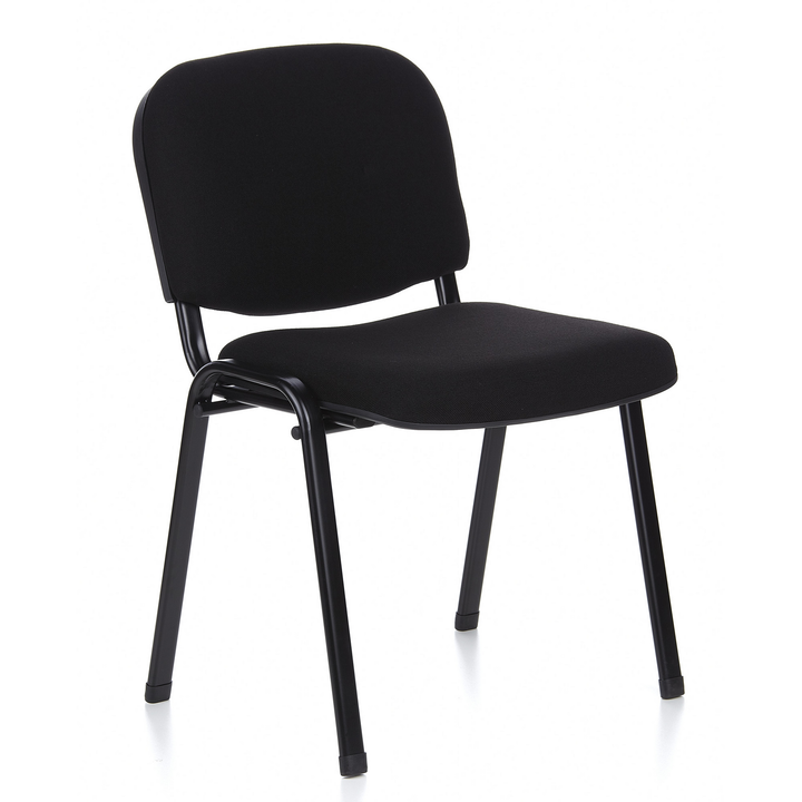 Hjh Office Vierfußstuhl Sitzgelegenheit Besucherstuhl Schwarz Stoff 4er Pack   B-Ware - 4251084663421