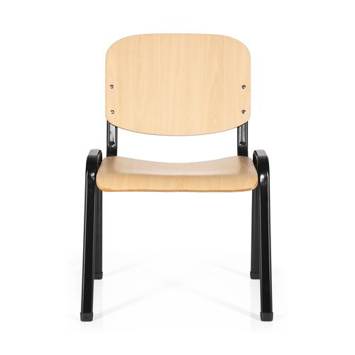 hjh OFFICE Vierfußstuhl Konferenzstuhl XT 600 schwarz Buche SIEHE TEXT 3 STÜCK - 4260284081751