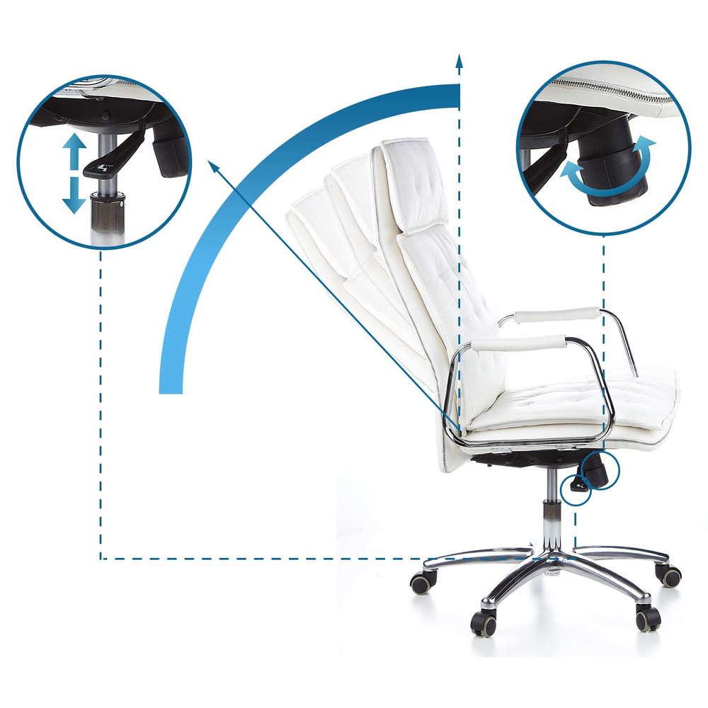 Hjh Office Villa 20 Bürostuhl Chefsessel Leder Stuhl Nappaleder Defektware D-Ware - 4260182550540