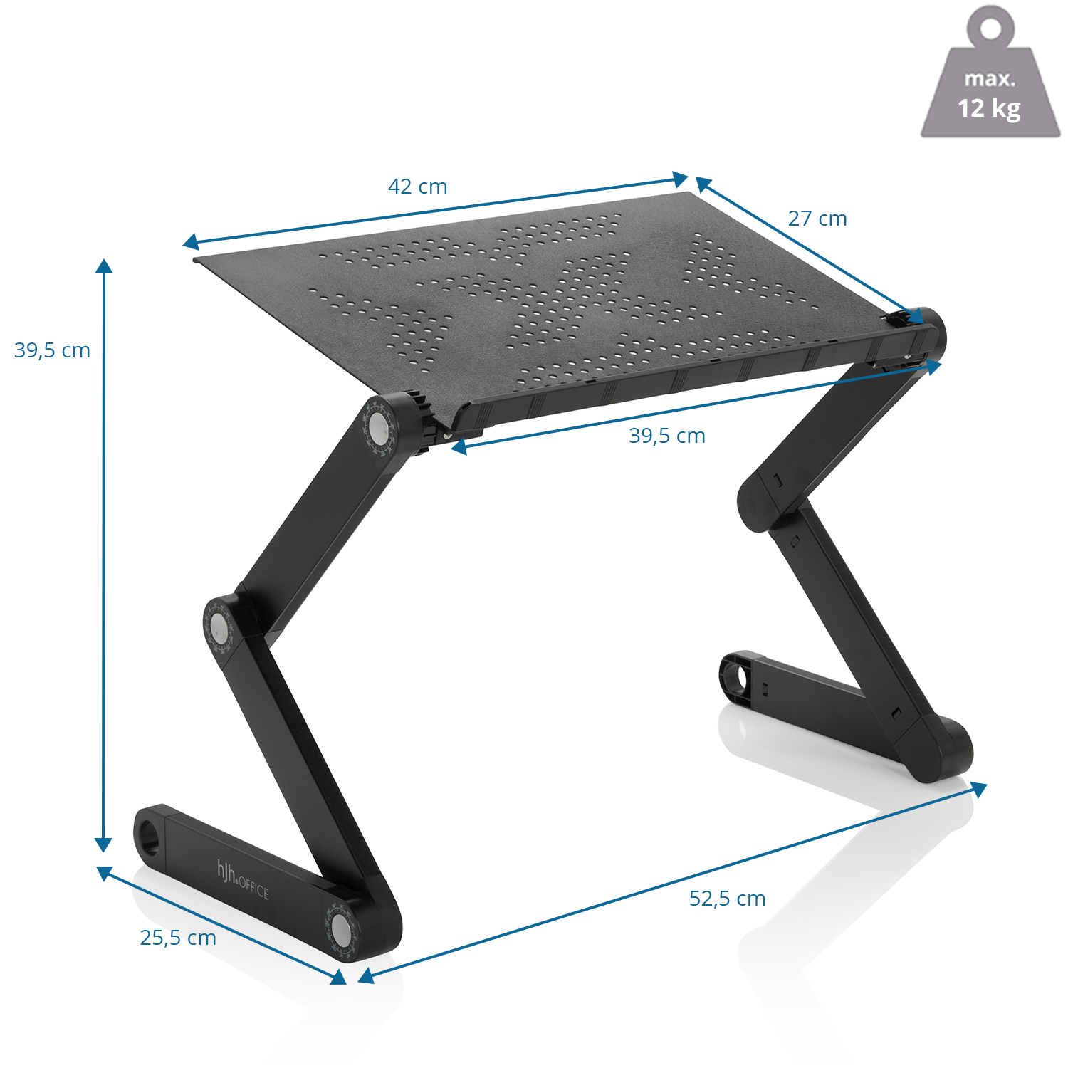 B-Ware Hjh Office Sitz Steh Schreibtischaufsatz Laptopständer Klappbar Schwarz - 4064323013068