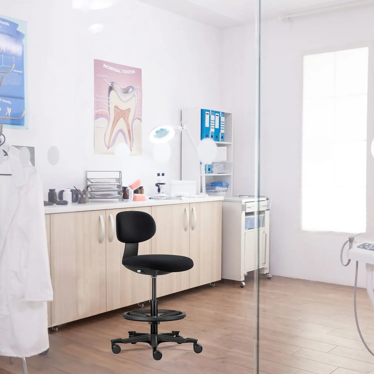 B-Ware Hjh Office Work Mf2 Bürostuhl Schreibtischstuhl Drehstuhl Chefstuhl Schwarz
