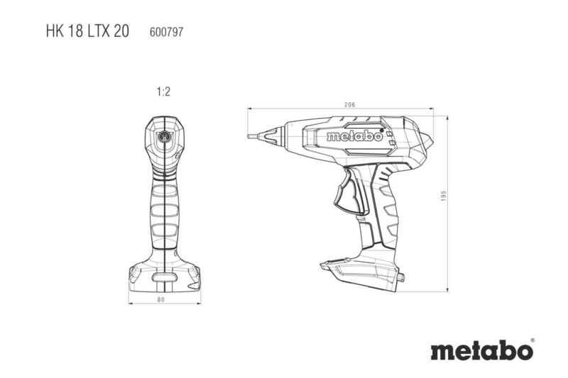 Metabo Akku Heißklebepistole Heißkleber Ohne Akku Und Ladegerät 11 Mm Defektware D-Ware - 4061792244887
