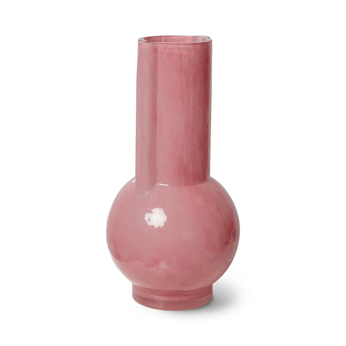 B-Ware H Kliving Glas Vase Gefäß Glasvase Pink Milky Rosa Deko Accessoire Glasvase 25 Cm - 8718921053181