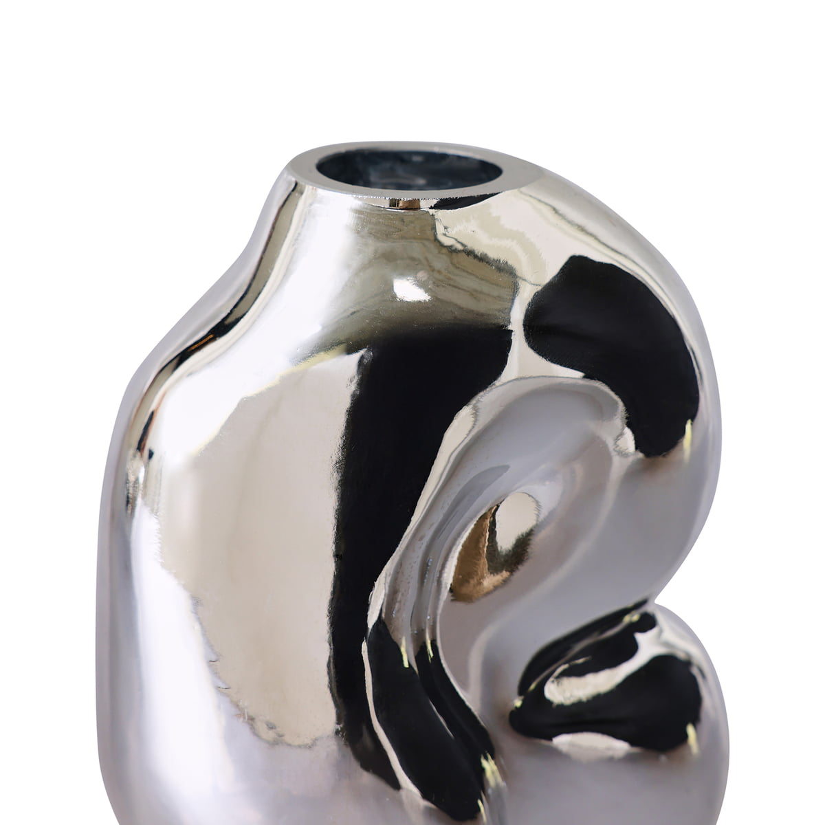 H Kliving Glasvase Vase Blumengefäß Glas Chrom Dekorationsstück Deko B-Ware - 8718921073844