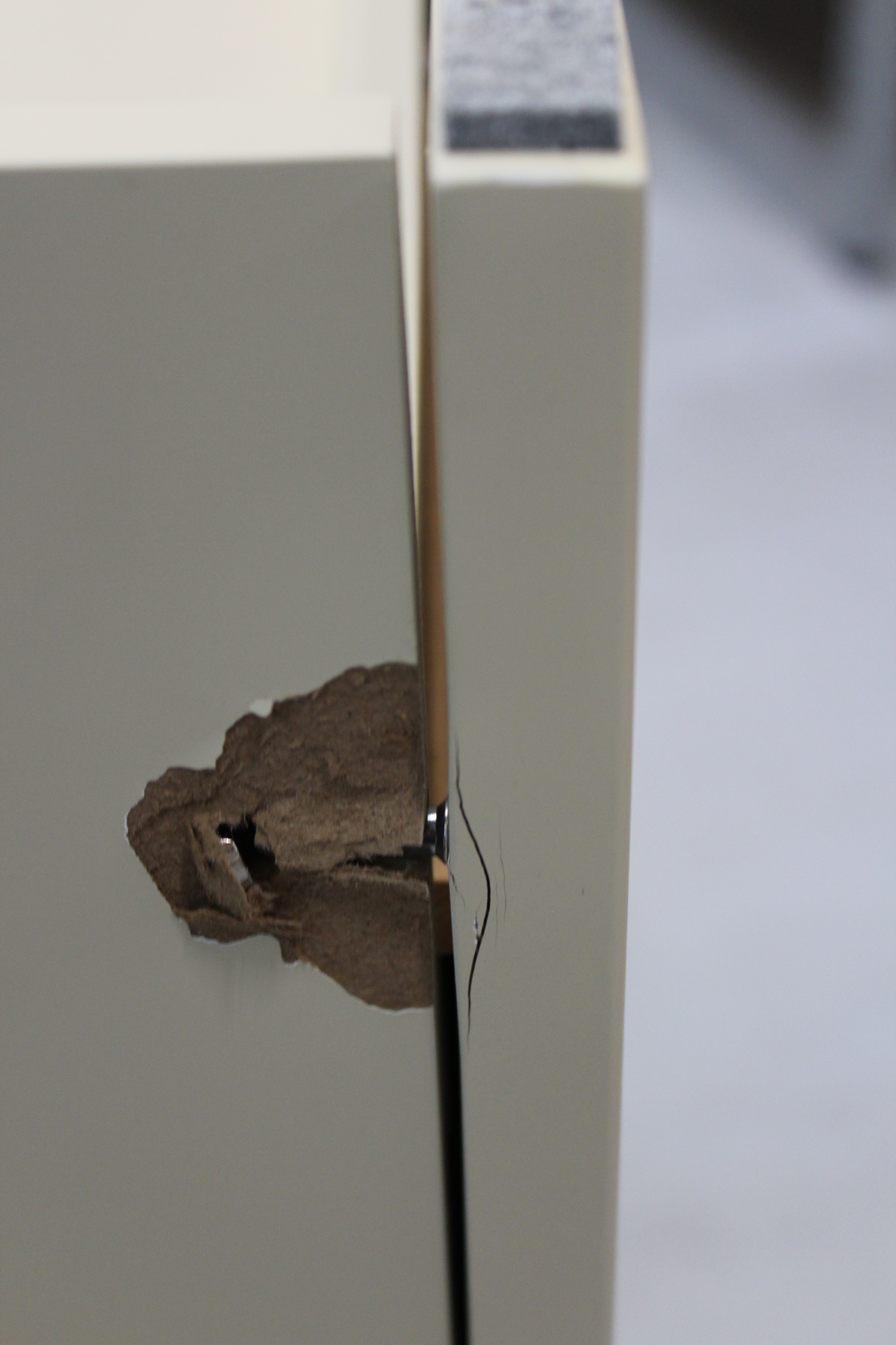 B-Ware H Kliving Kommode Sideboard 6 Schubladen Cream Sungkai Siehe Text/Foto - 8718921058797