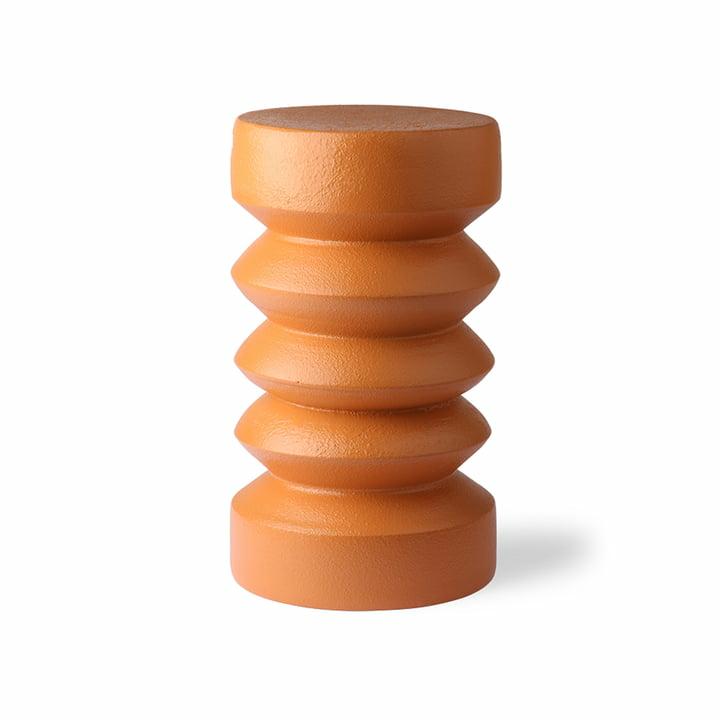 H Kliving Terra Beistelltisch Nachttisch Couchtisch Tisch ø 23cm Steinzeug Orange B-Ware - 8718921031363