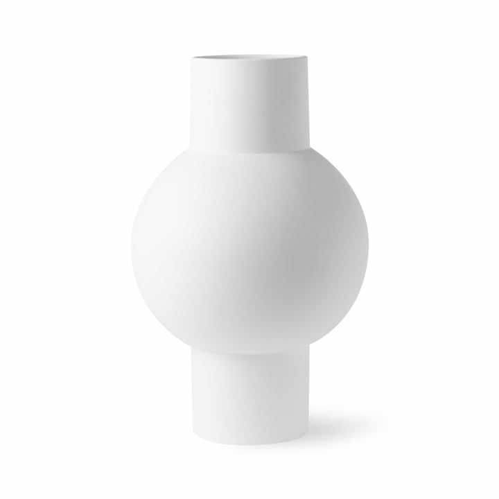 H Kliving Vase Tischvase Keramikvase Blumenvase Dekovase ø 21cm H32cm Mattweiß B-Ware - 8718921027595