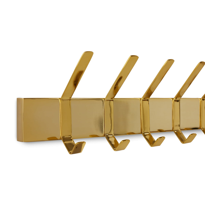 H Kliving Wandgarderobe Garderobenleiste Flurgarderobe Messing L 70cm Stahl B-Ware - 8718921058711