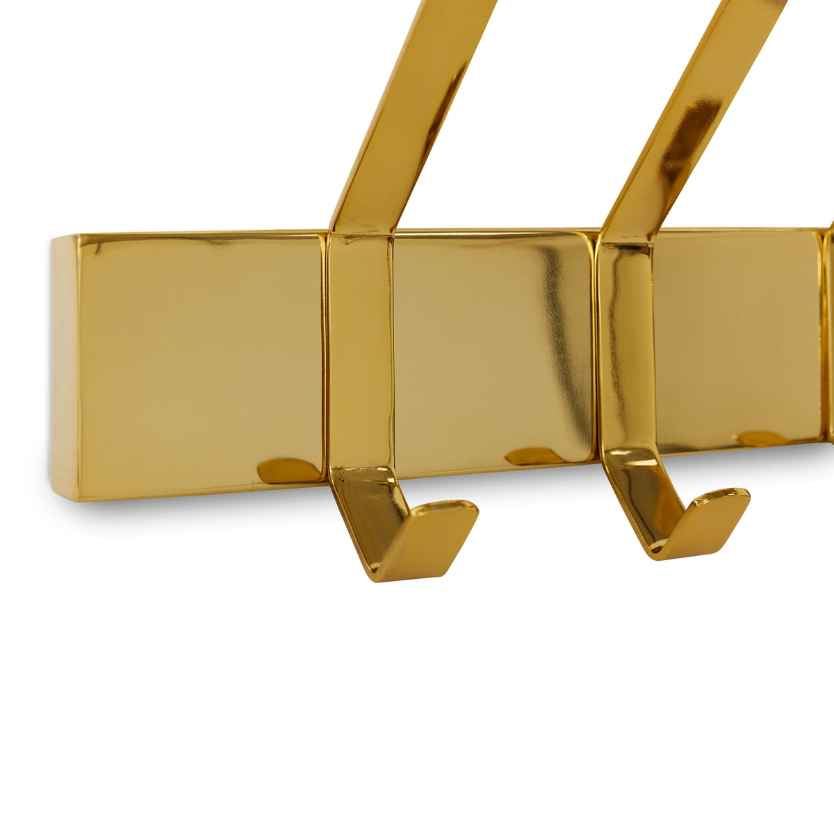 H Kliving Wandgarderobe Garderobenleiste Flurgarderobe Messing L 70cm Stahl B-Ware - 8718921058711